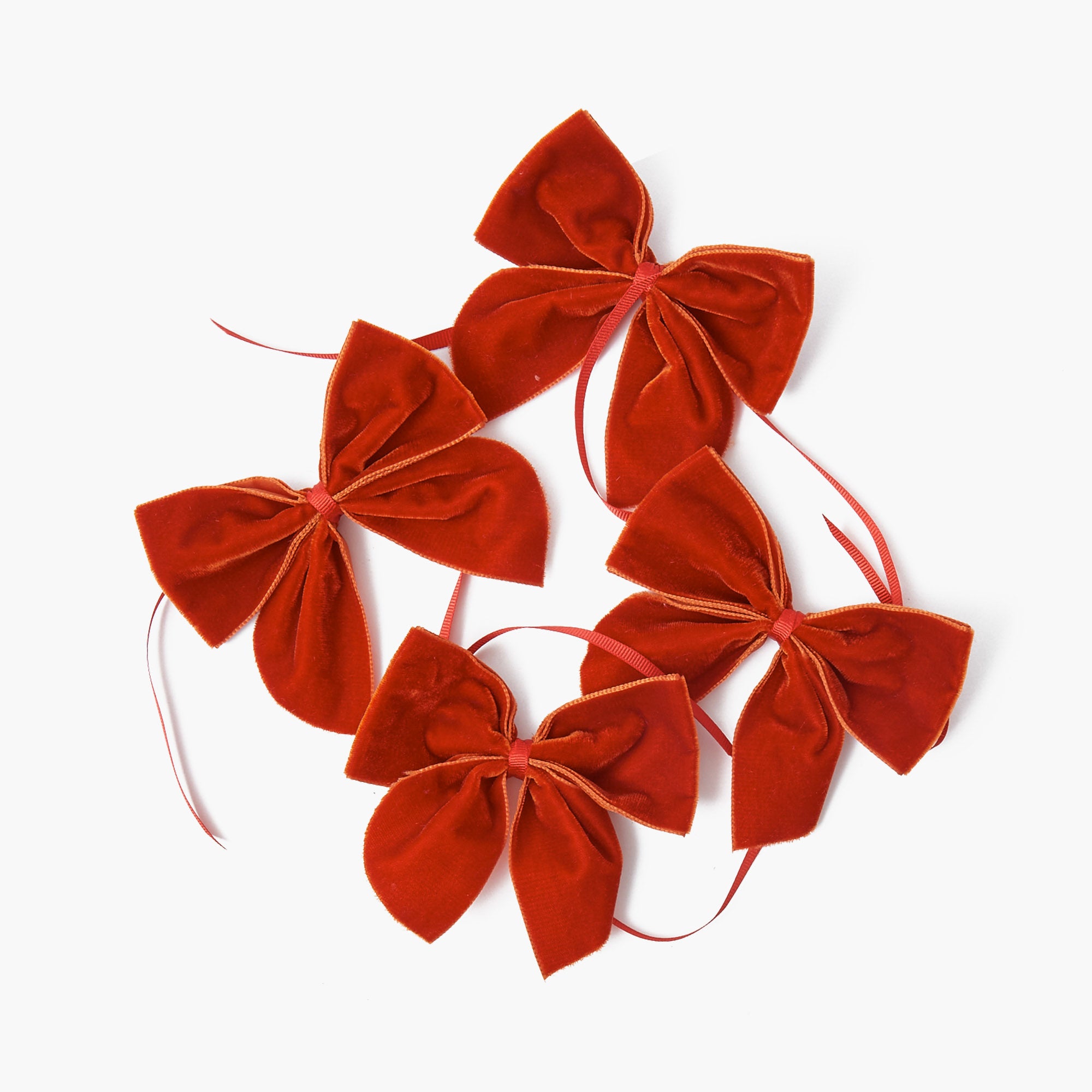 Burnt Orange Napkin Bows (Set of 4)