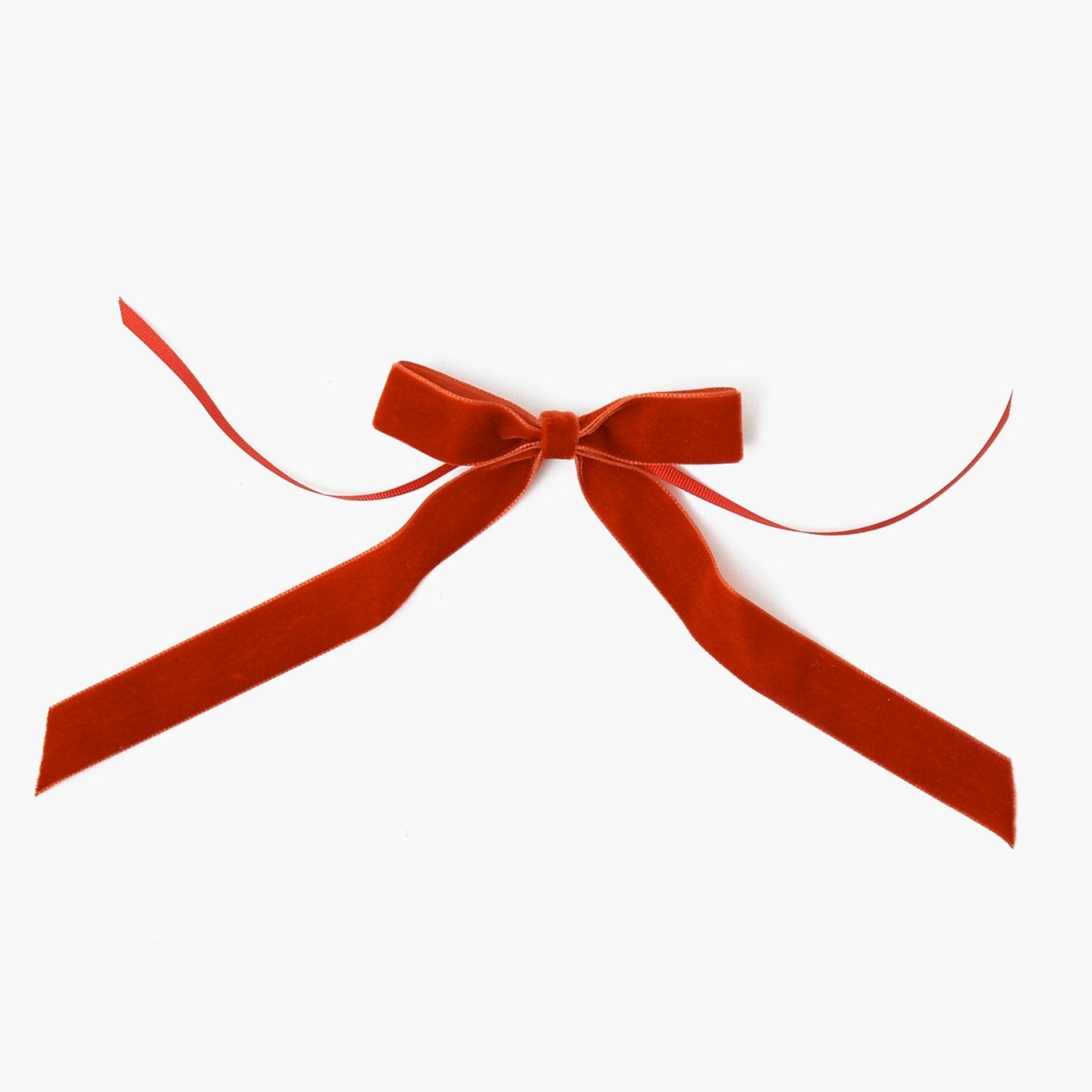 Burnt Orange Velvet Bows (Set of 4) - 20cm