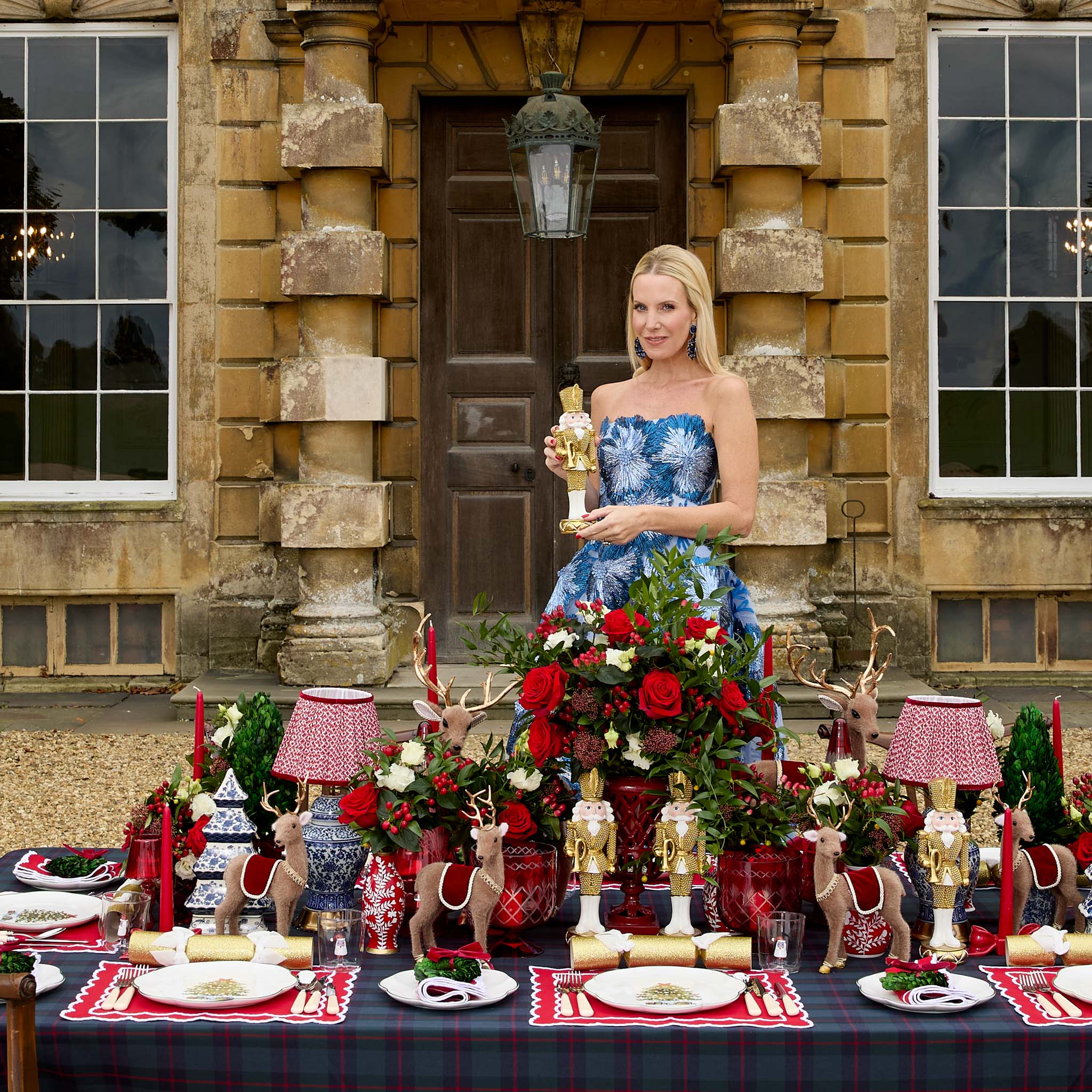 Gold Beaded Nutcracker (Pair)