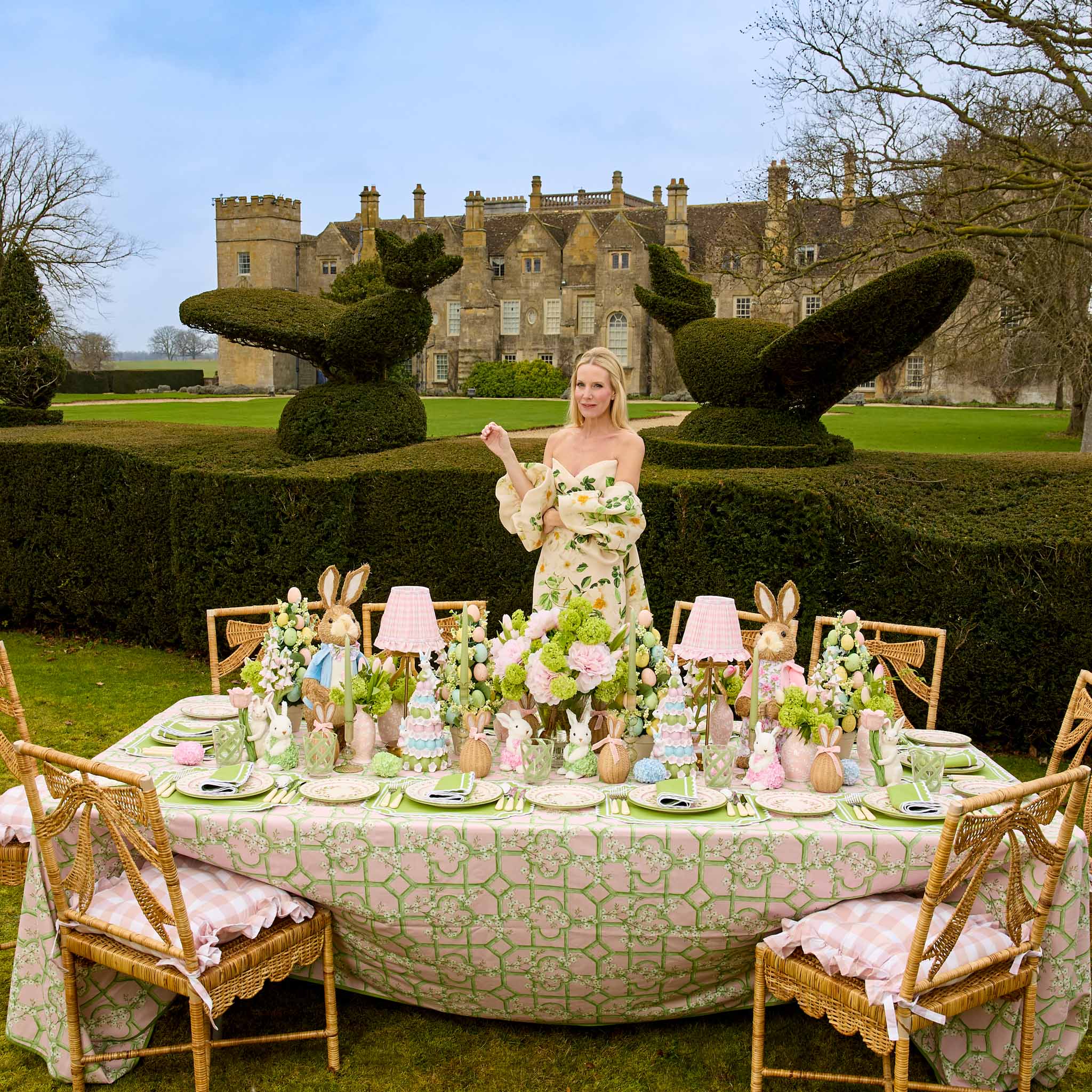 Louisa Green Placemats & Napkins (Set of 4)