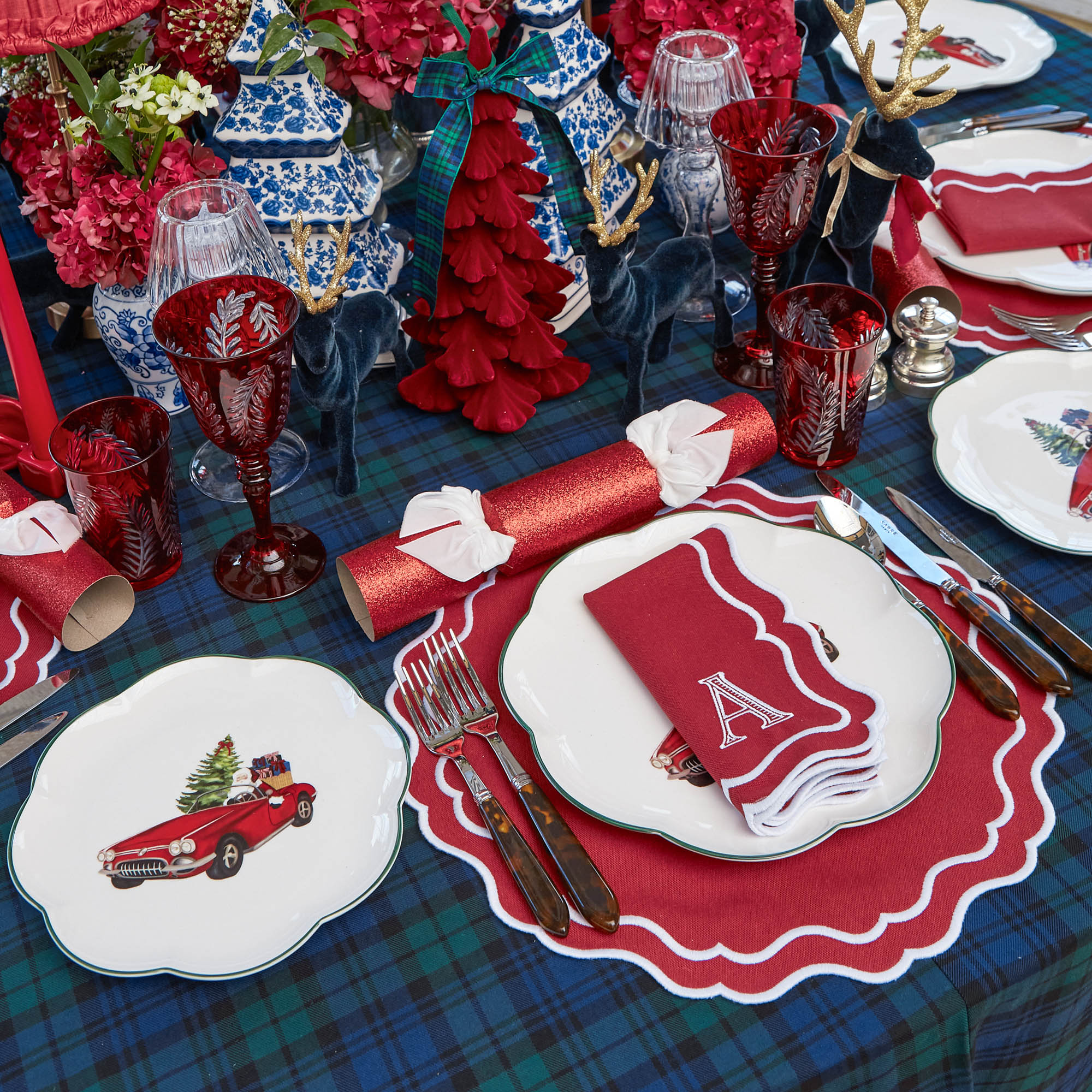 Katherine Berry Red Placemats & Napkins (Set of 4)