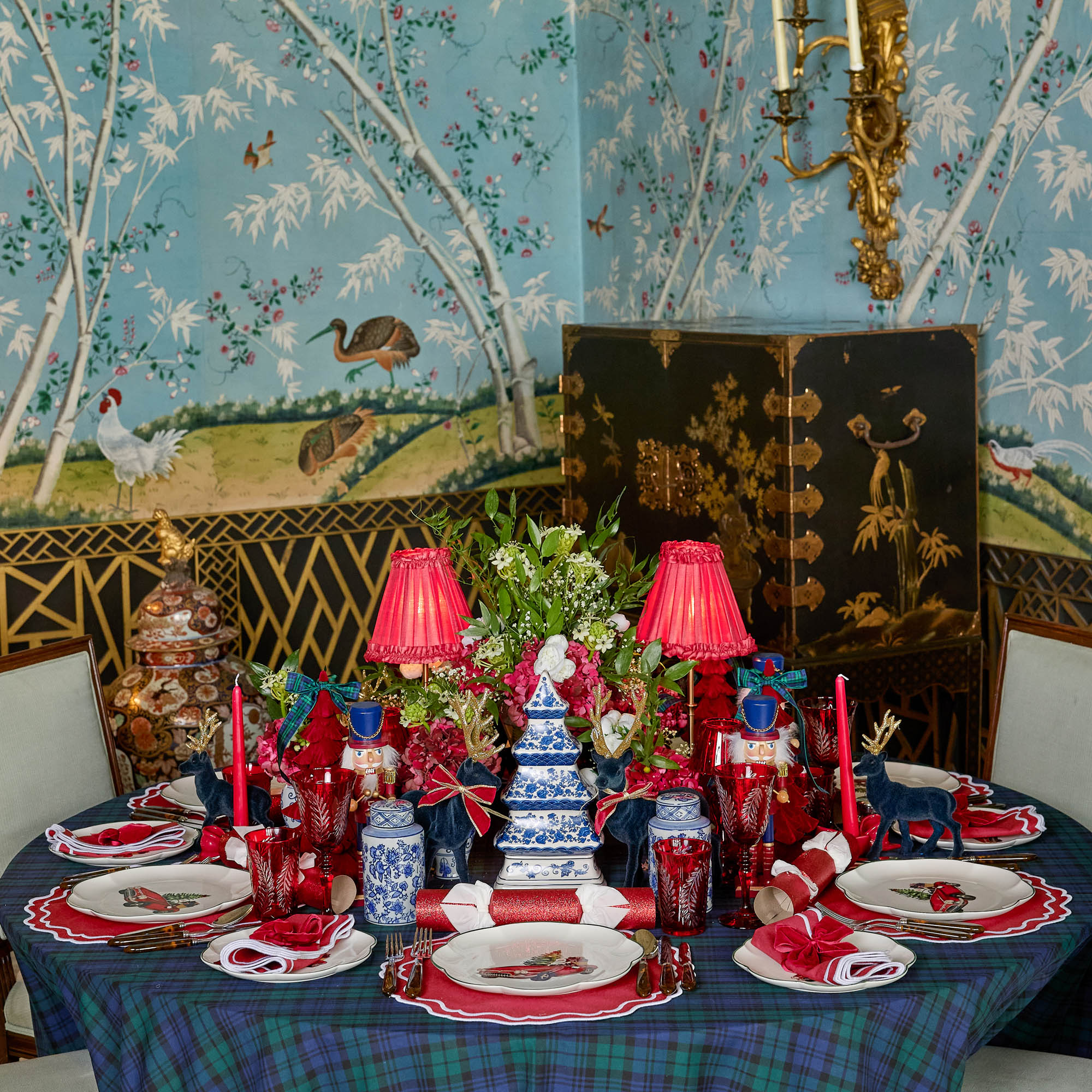 Katherine Berry Red Placemats & Napkins (Set of 4)