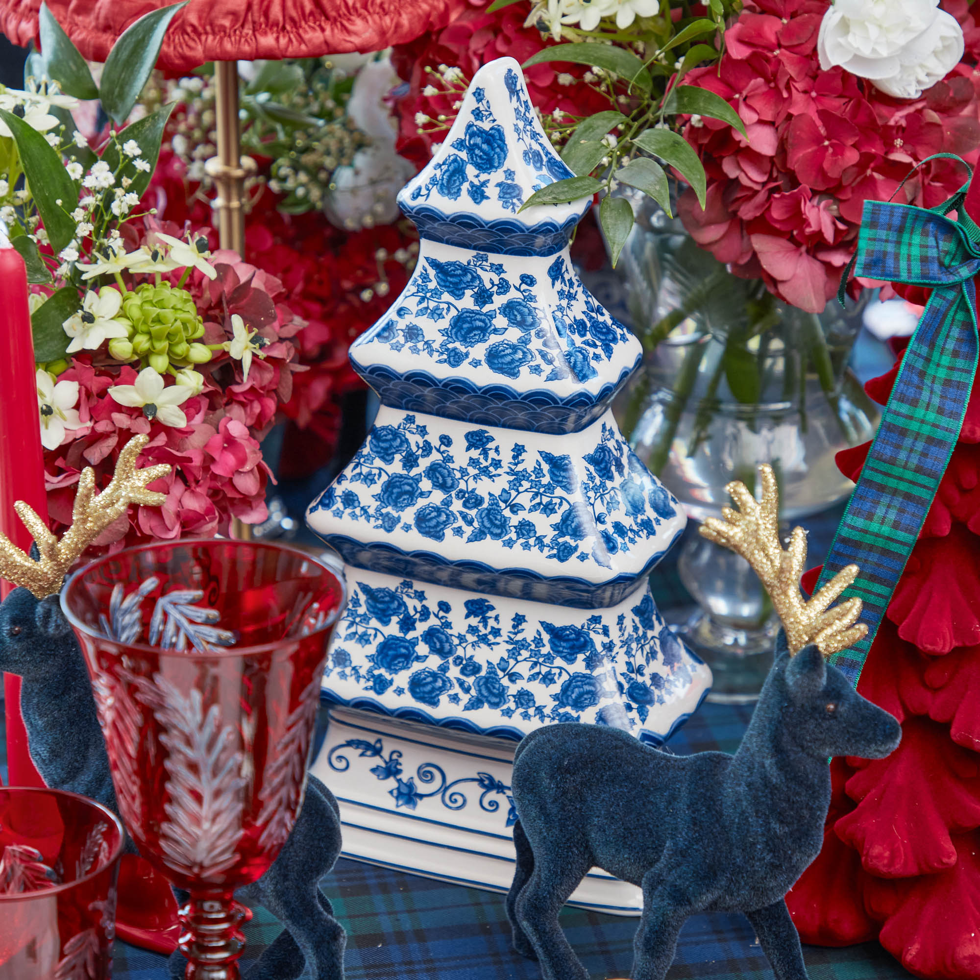 Chinoiserie China Christmas Tree