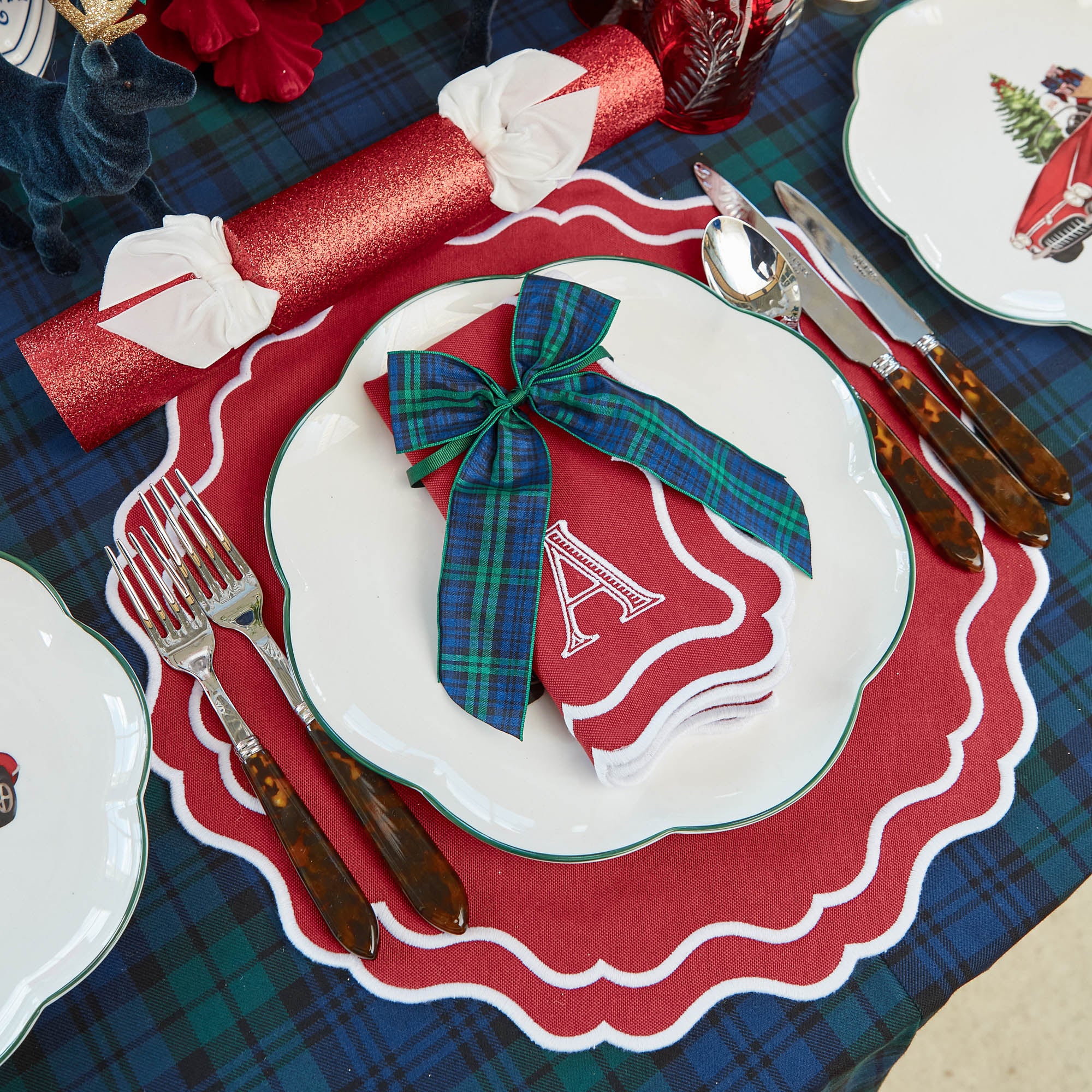 Katherine Berry Red Placemats & Napkins (Set of 4)