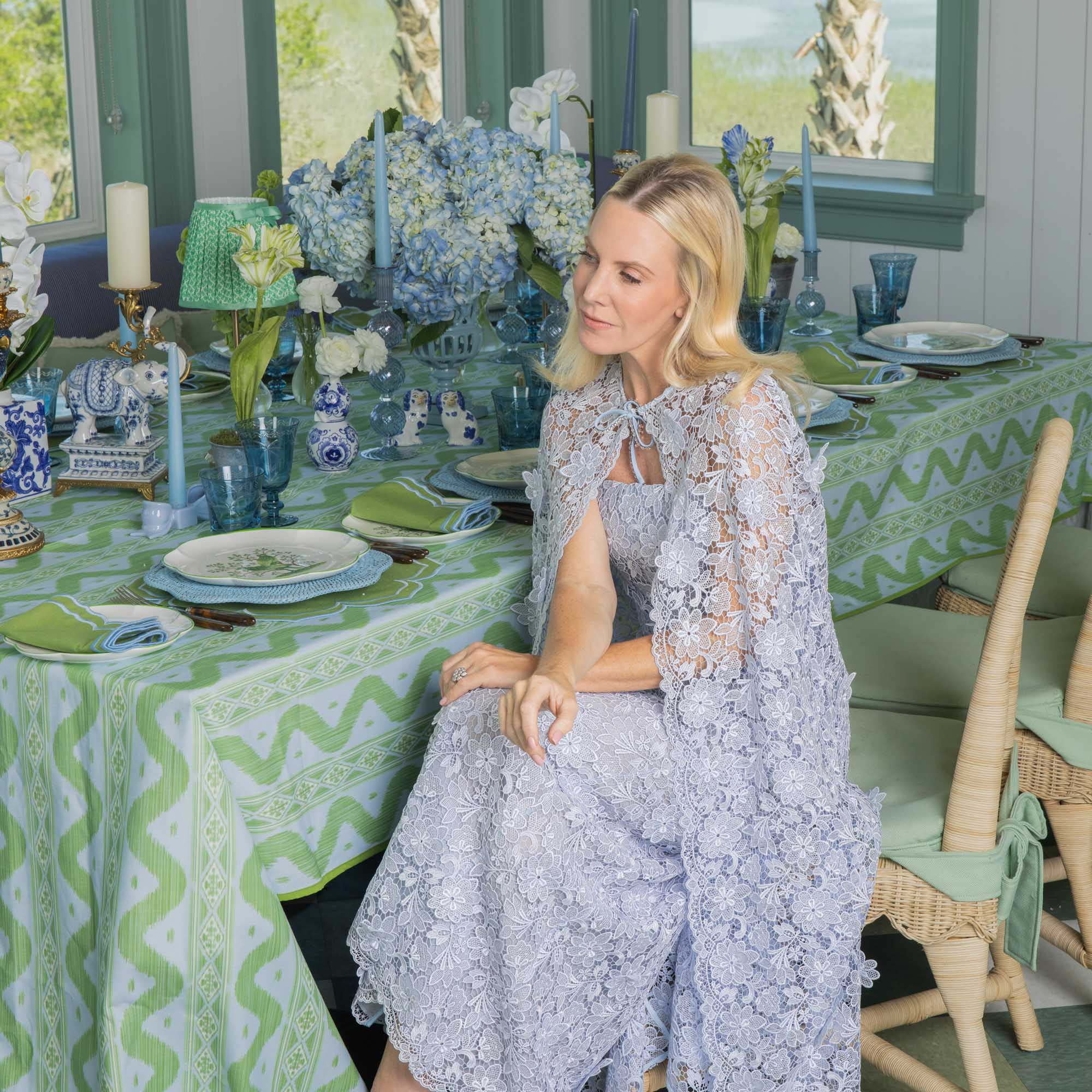 Small Adelaide Soft Blue Lattice Urn Vase