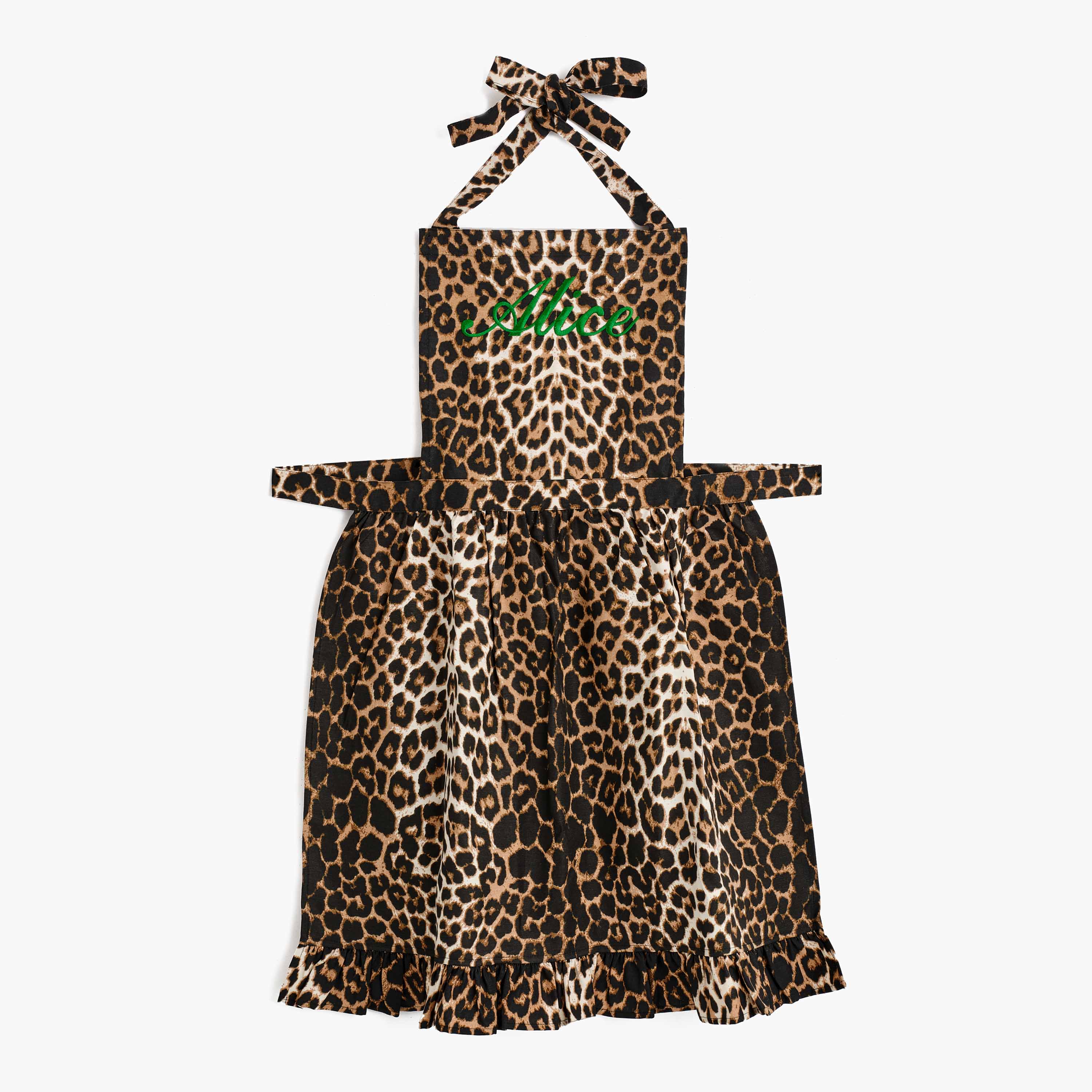 Frilled Leopard Apron