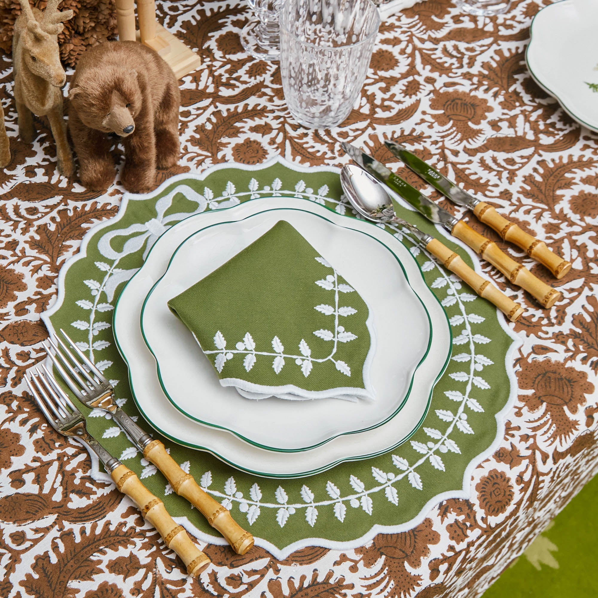 Chocolate Pheasant Tablecloth
