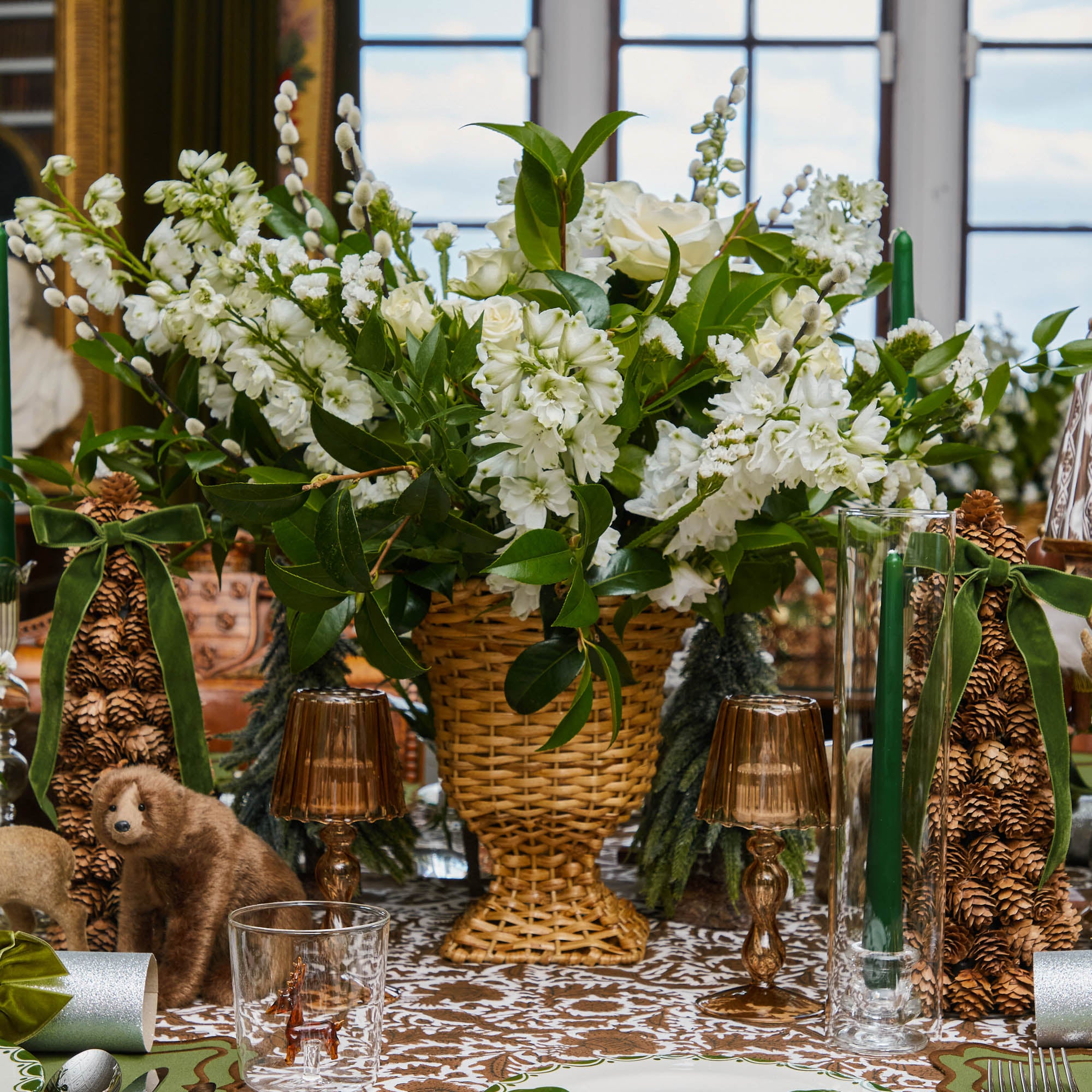 Small Rattan Urn Vase
