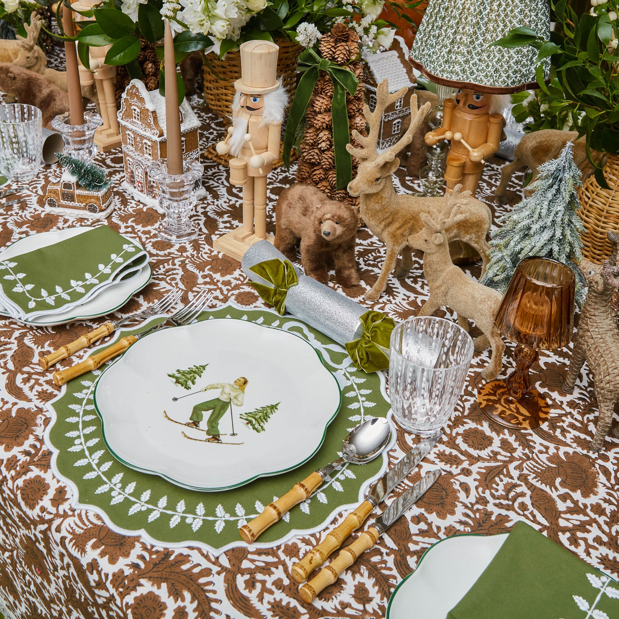 Chestnut Glass Lantern Tea Light Holder (Pair) - 18cm