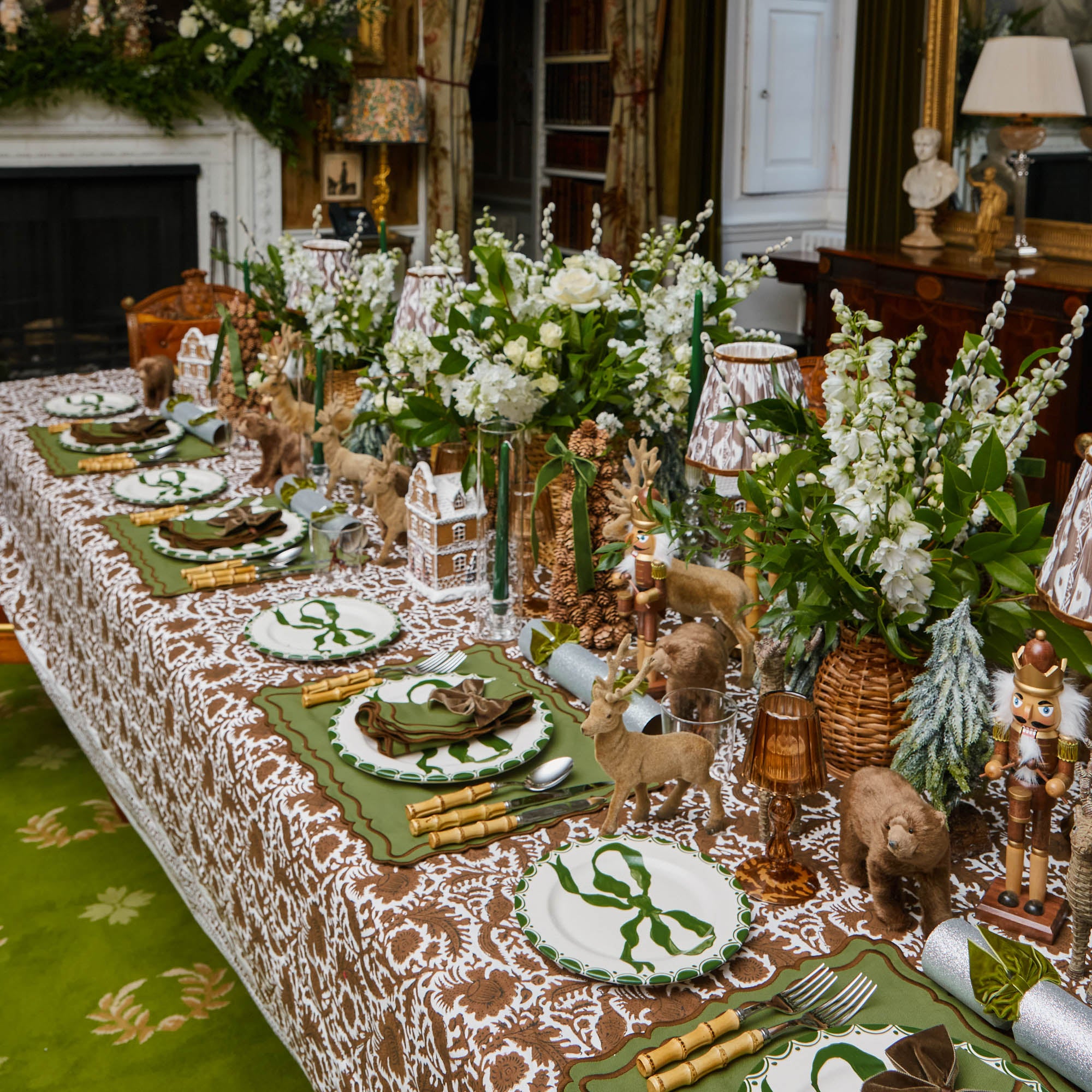 Chocolate Pheasant Tablecloth