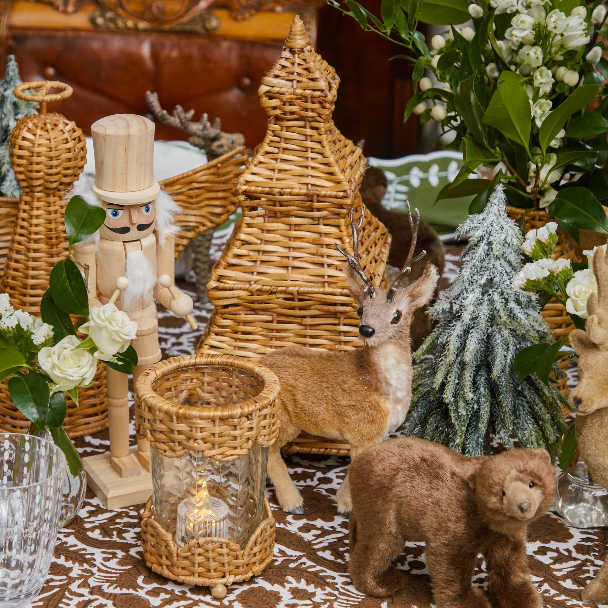 Frosted Fir Trees (Pair)