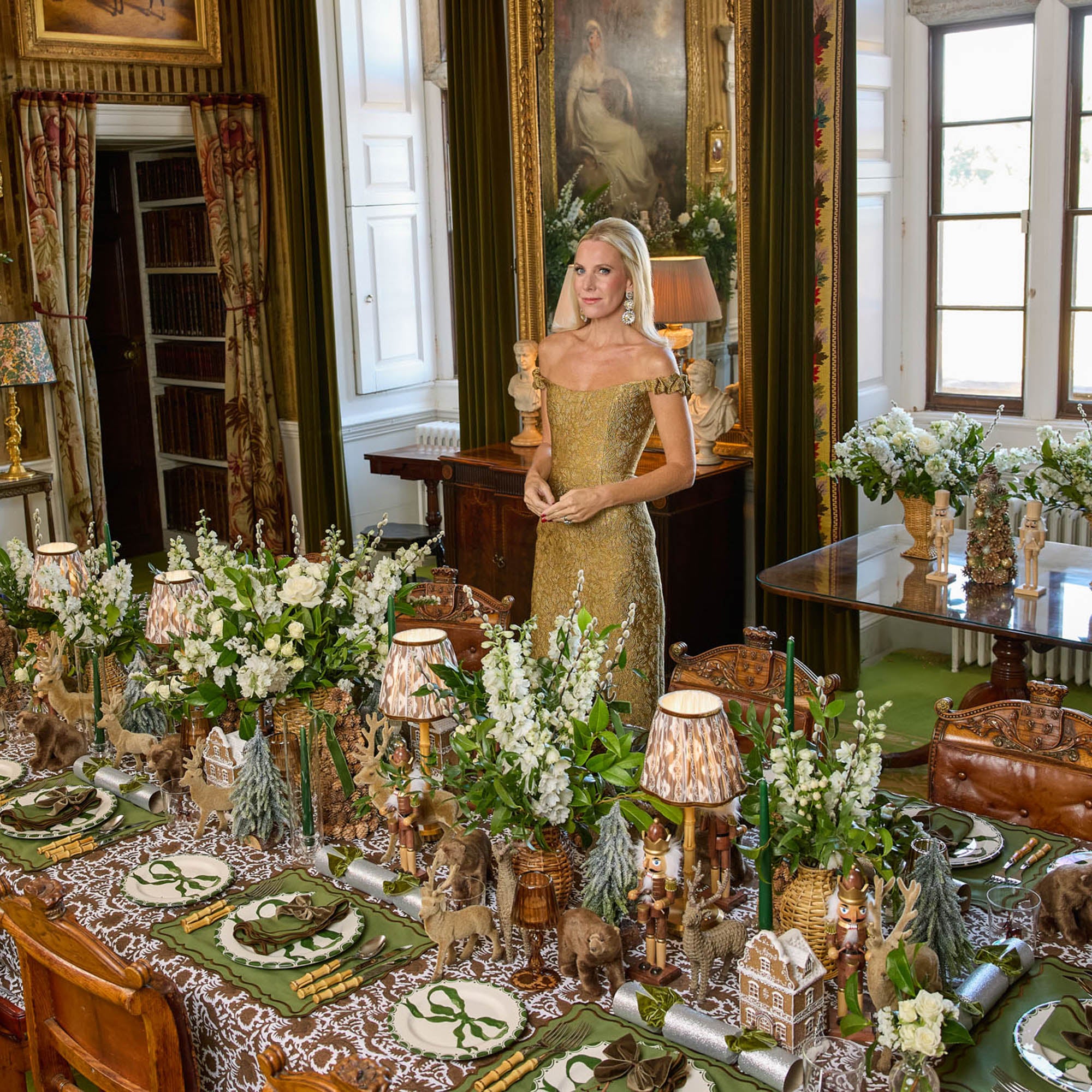 Chocolate Pheasant Tablecloth