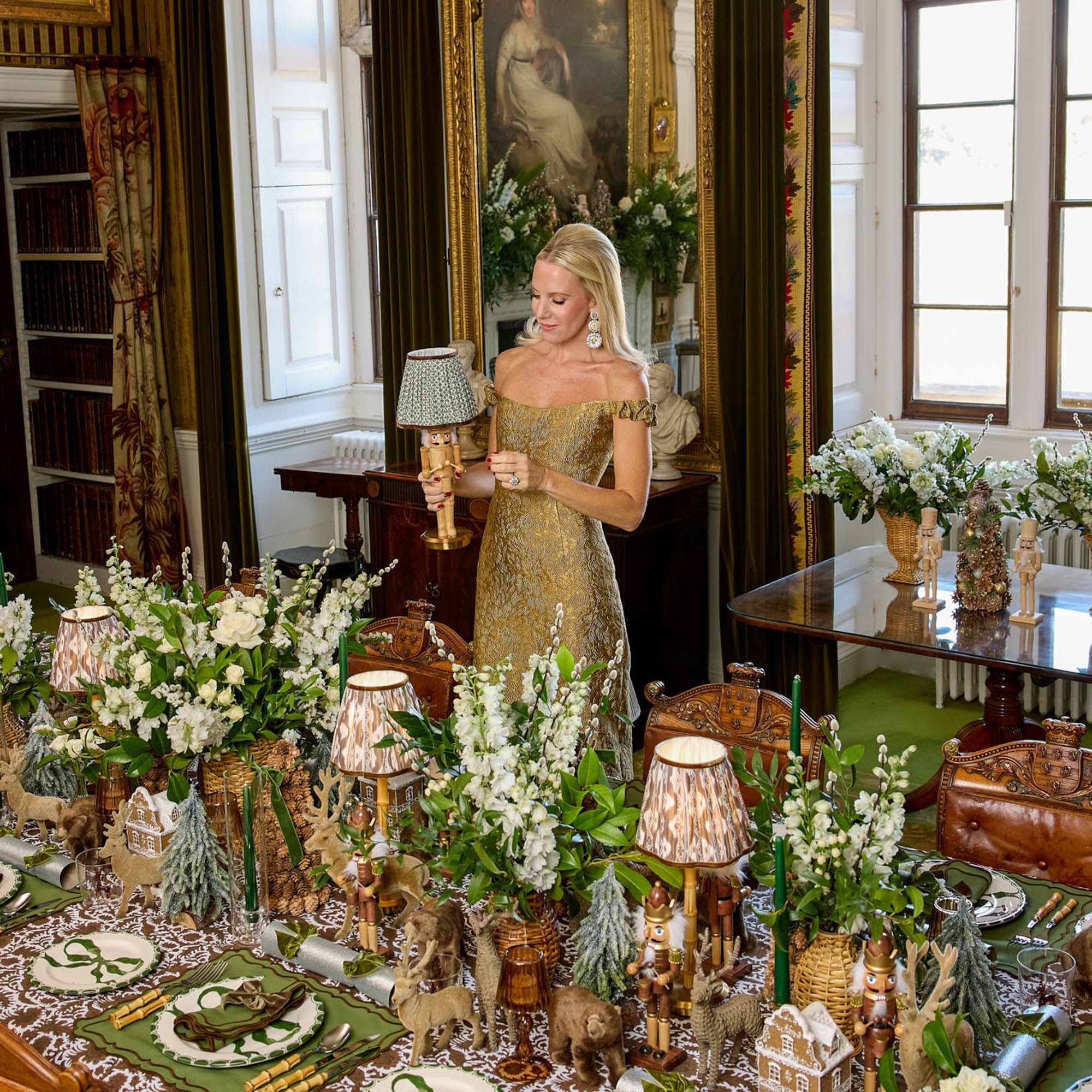 Pair of Nutcracker Rechargeable Lamps