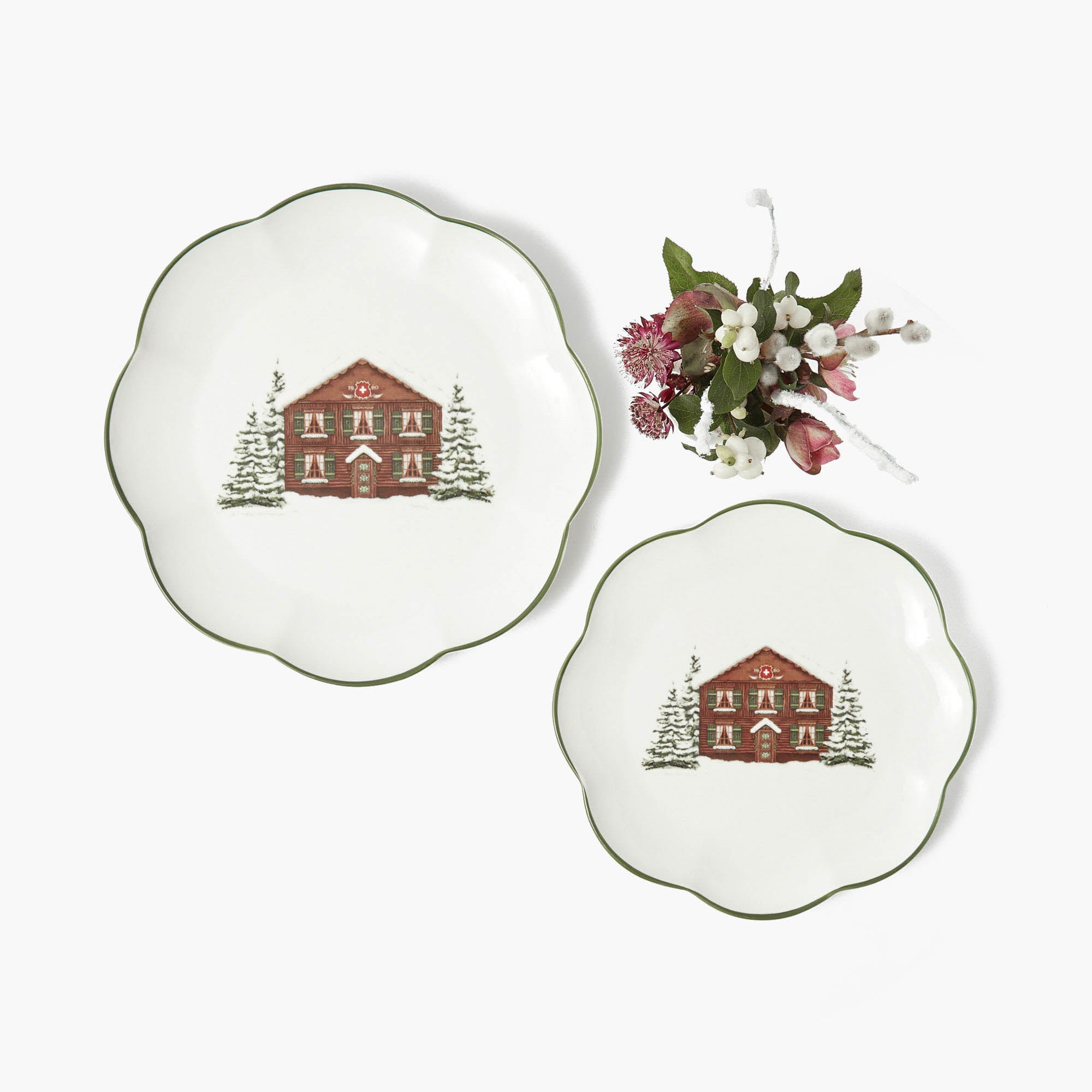 Alpine Chalet Dinner & Starter Plates (Set of 8)