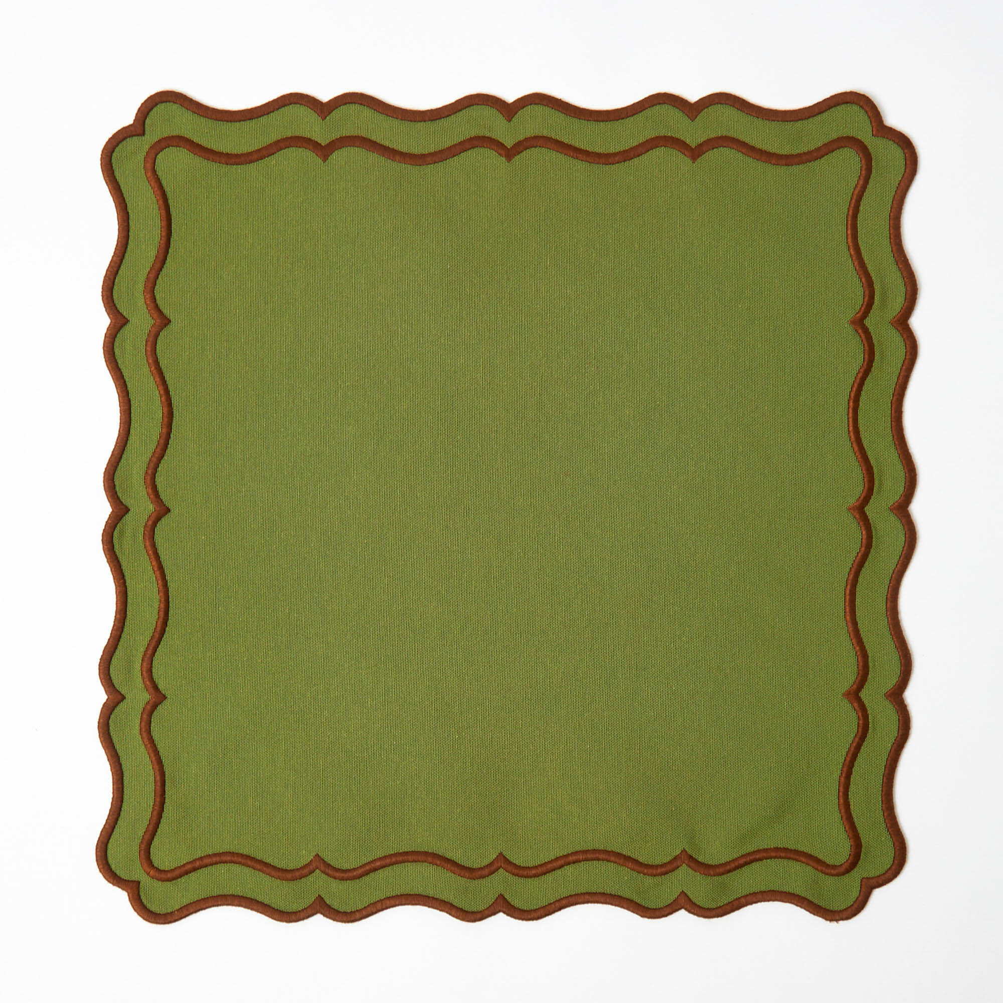 Katherine Green & Chocolate Napkins (Set of 4)