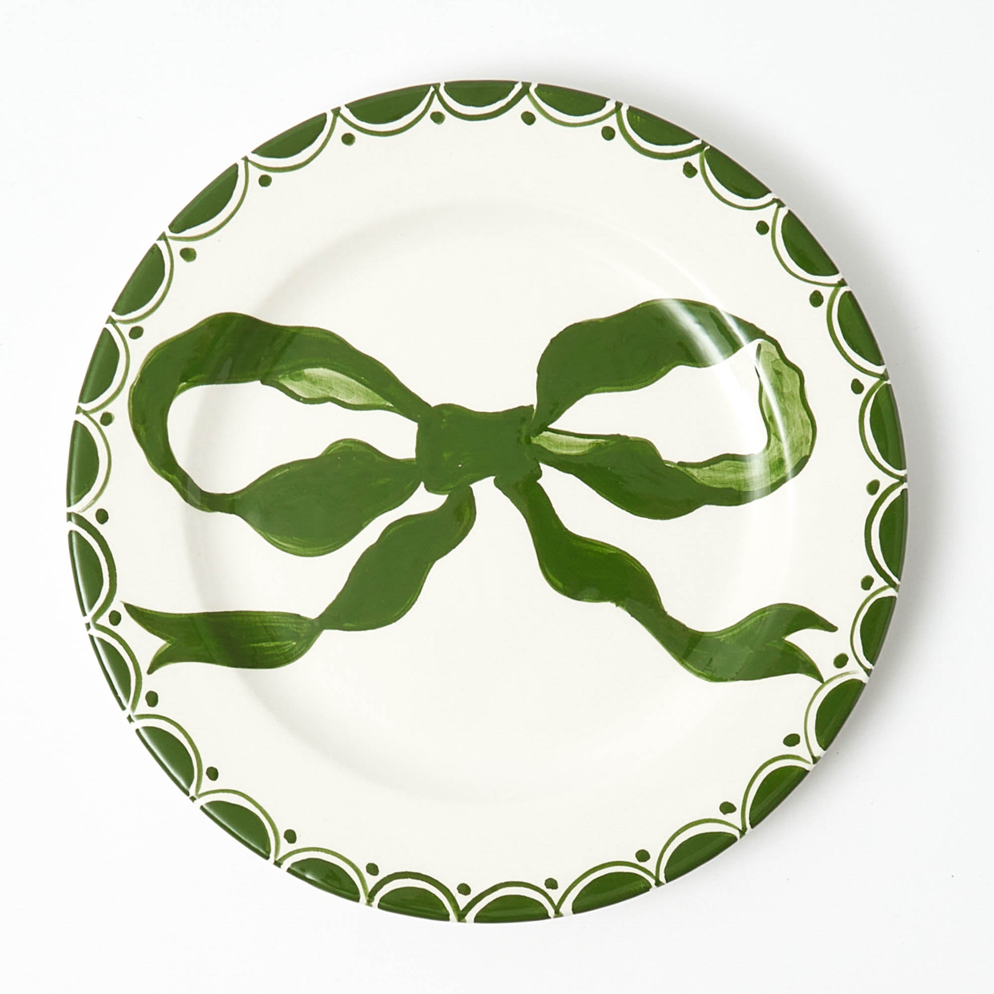 Marilyn Forest Green Bow Starter Plate