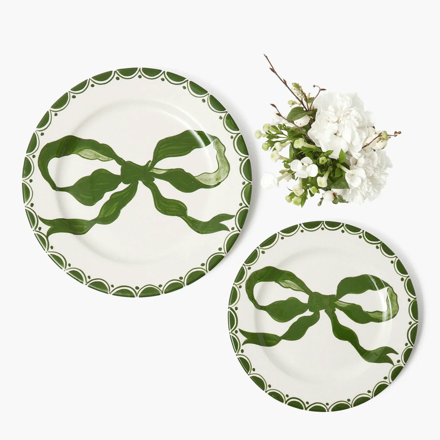 Marilyn Forest Green Bow Starter Plate