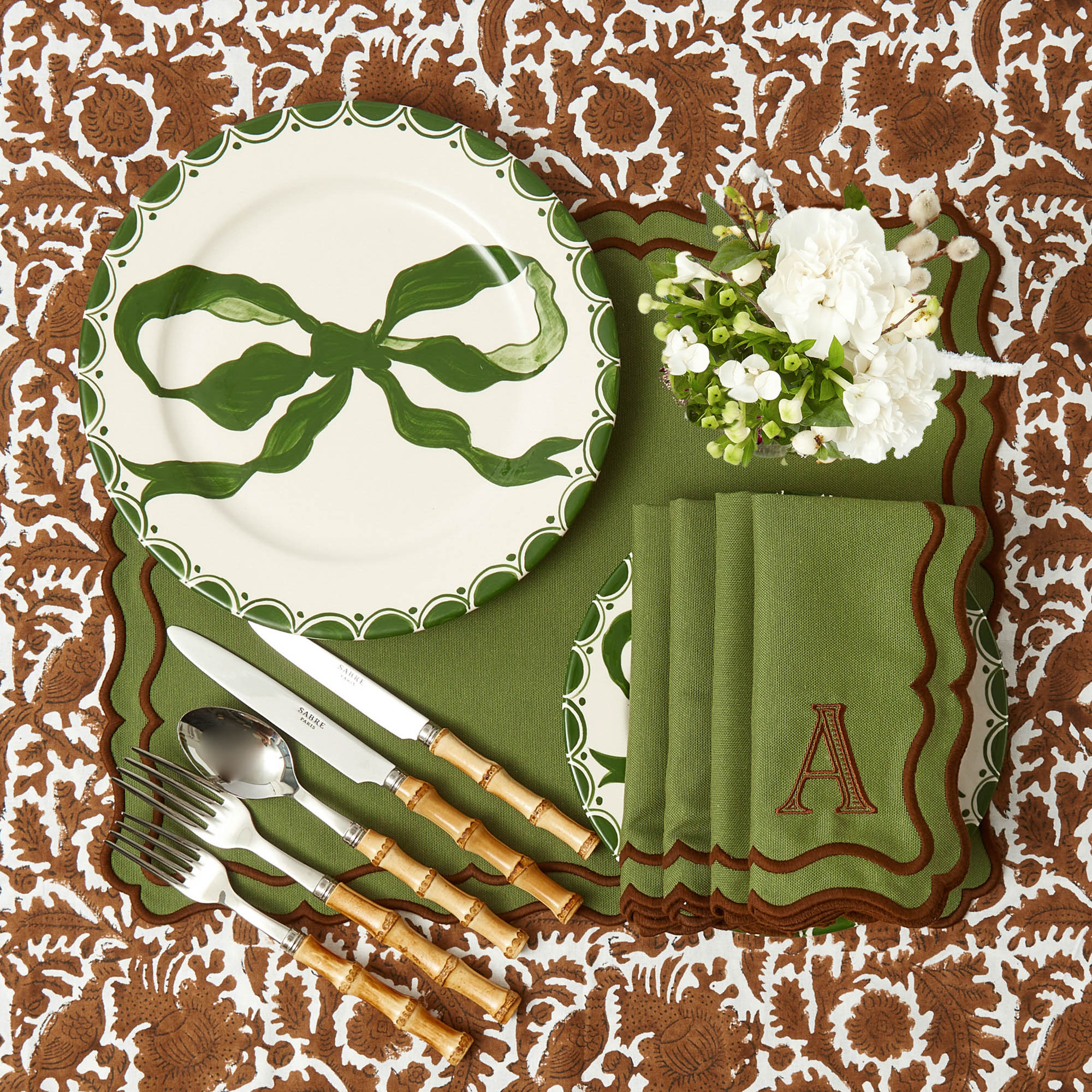 Katherine Green & Chocolate Placemats (Set of 4)