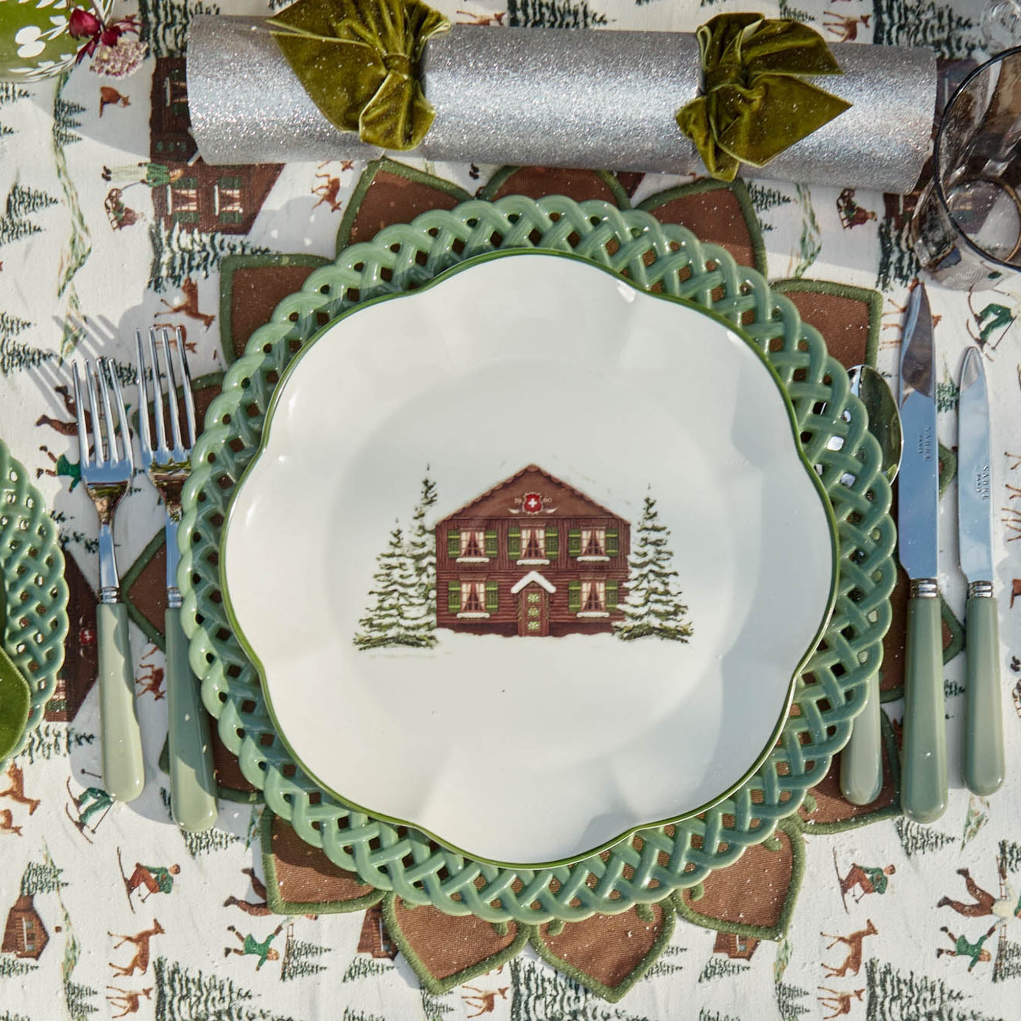 Alpine Chalet Dinner Plate