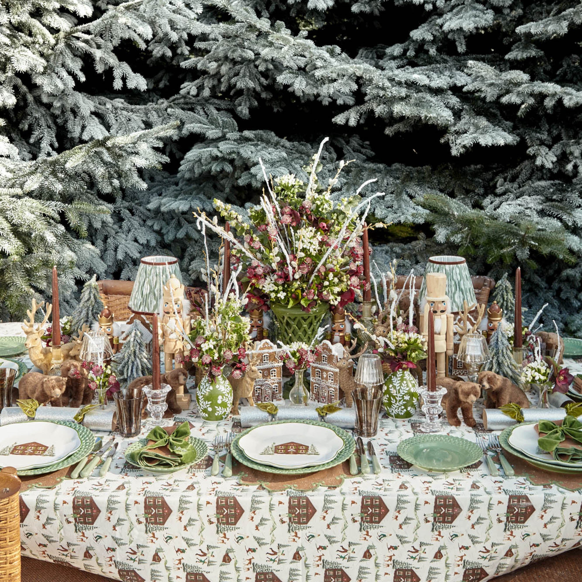 Olive & Chocolate Ikat Lampshade (18cm)