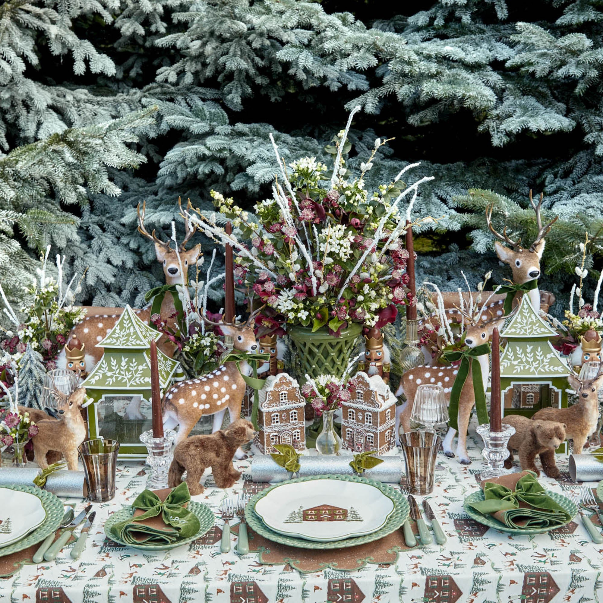 Olive Chinoiserie Pagoda Lantern