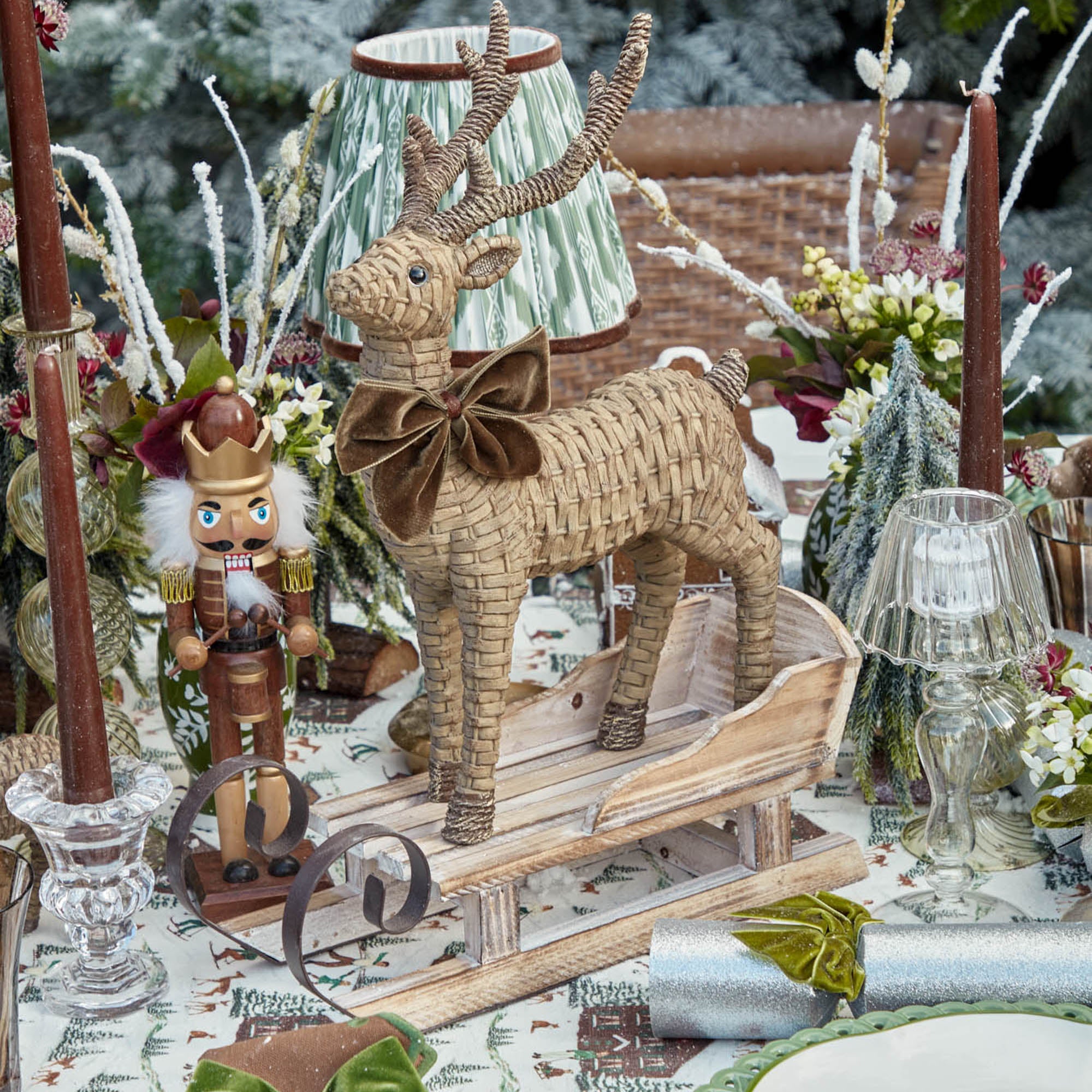 Chocolate Brown & Gold Nutcracker (Pair)