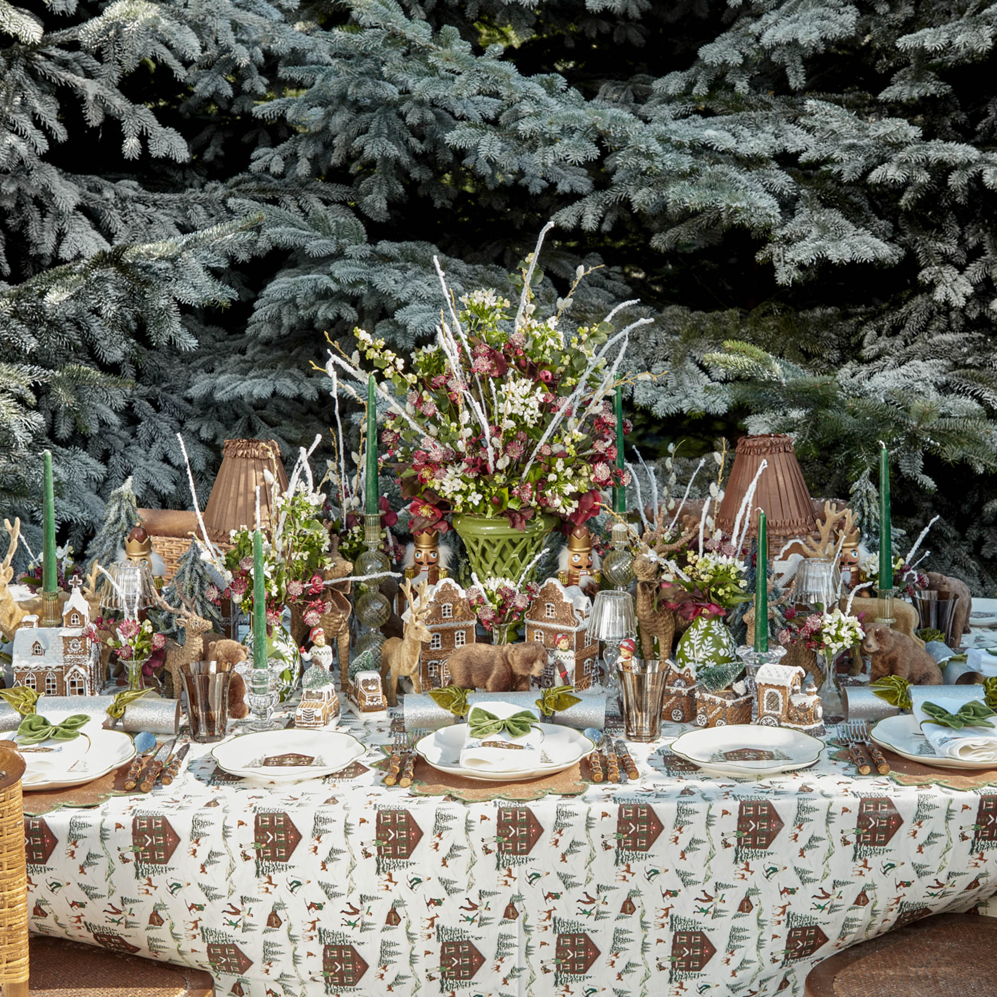 Large Frosted Fir Tree (Pair)