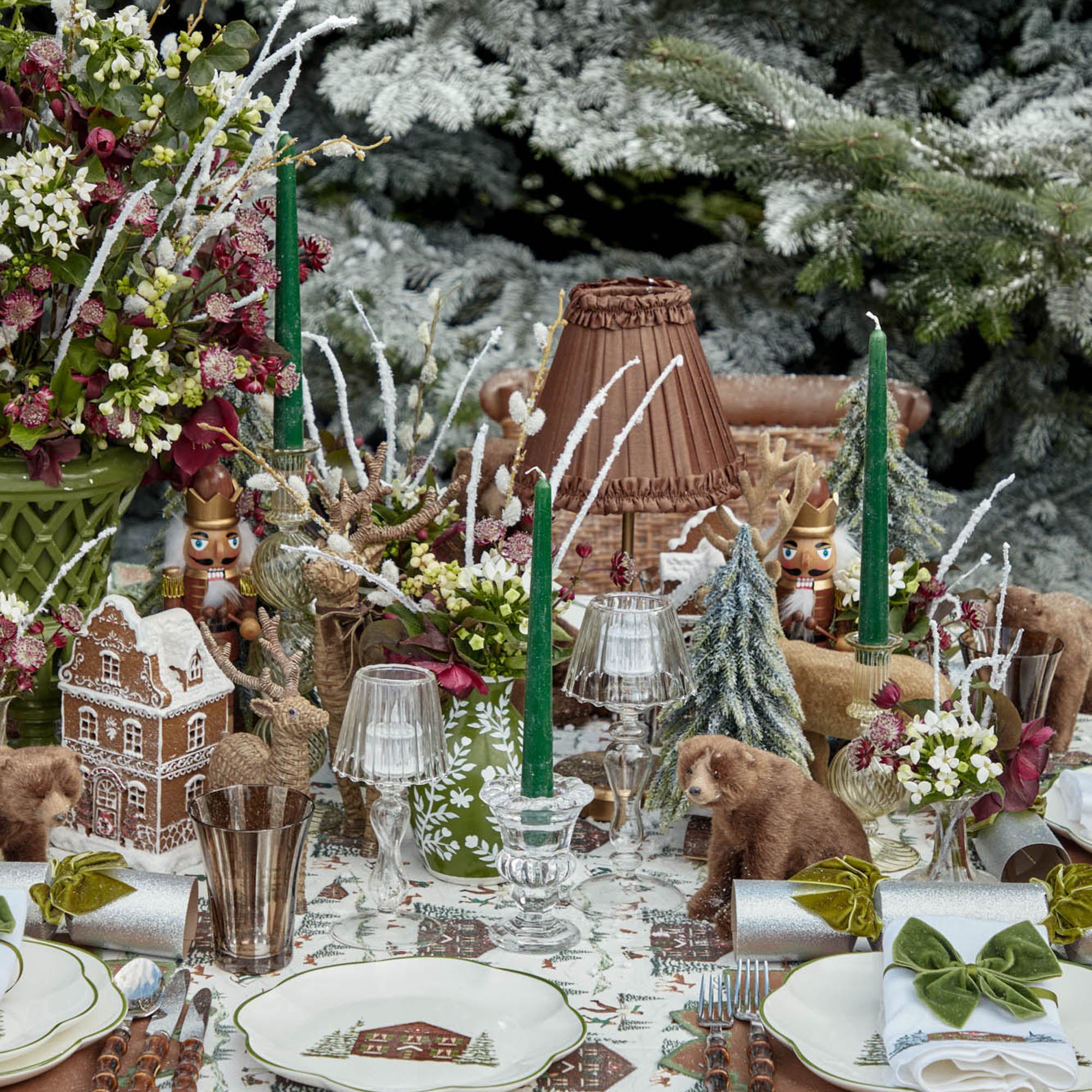 Frosted Fir Trees (Pair)