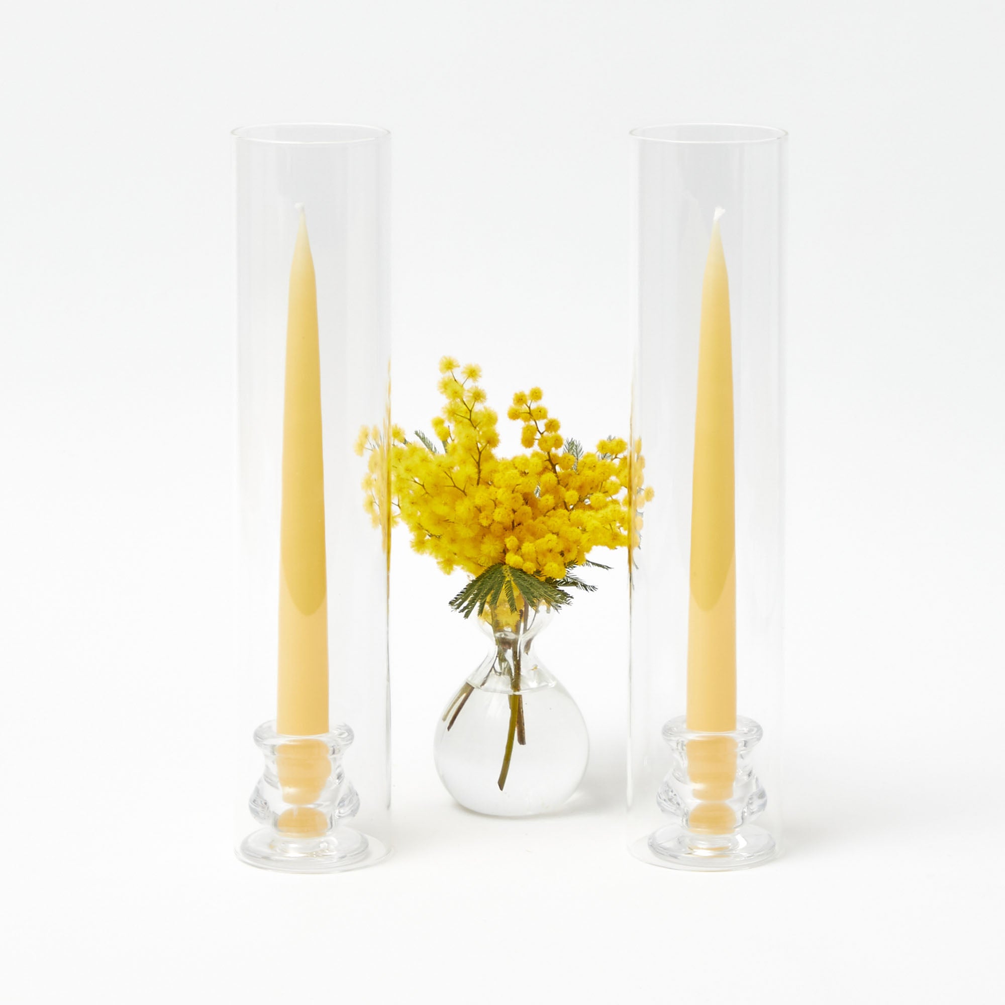 Claudia Glass Hurricane Candle Holder (Pair) Mrs. Alice