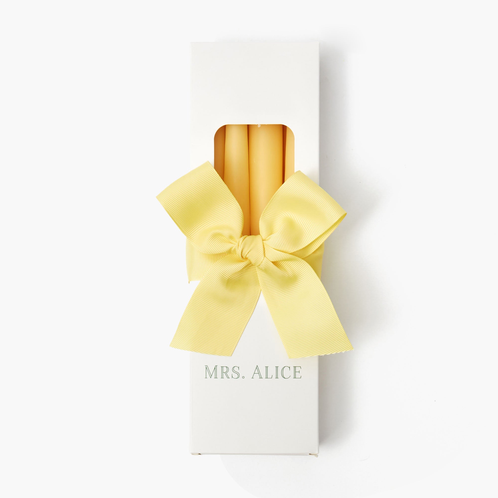 Handmade Soft Yellow Candles (Set of 8)