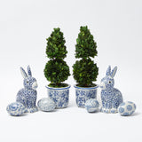 Chinoiserie Potted Boxwood Tree (Pair)