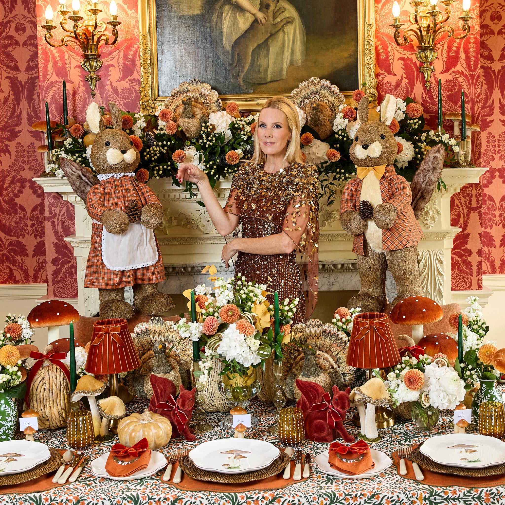 Burnt Orange Napkin Bows (Set of 4)