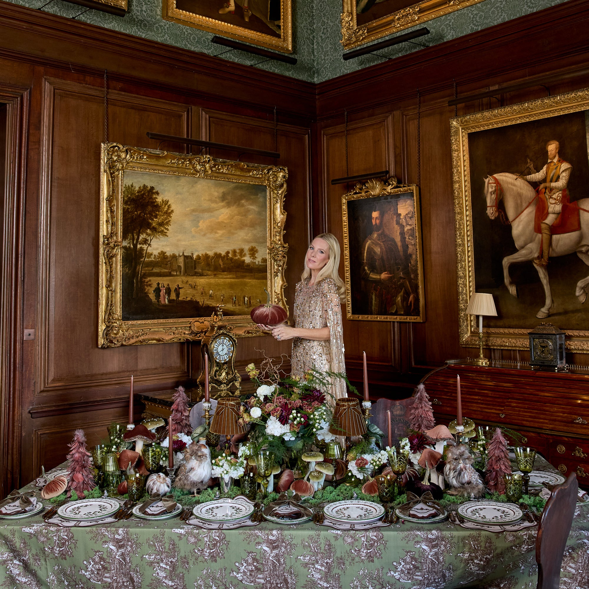 Brown Velvet Pumpkin Family