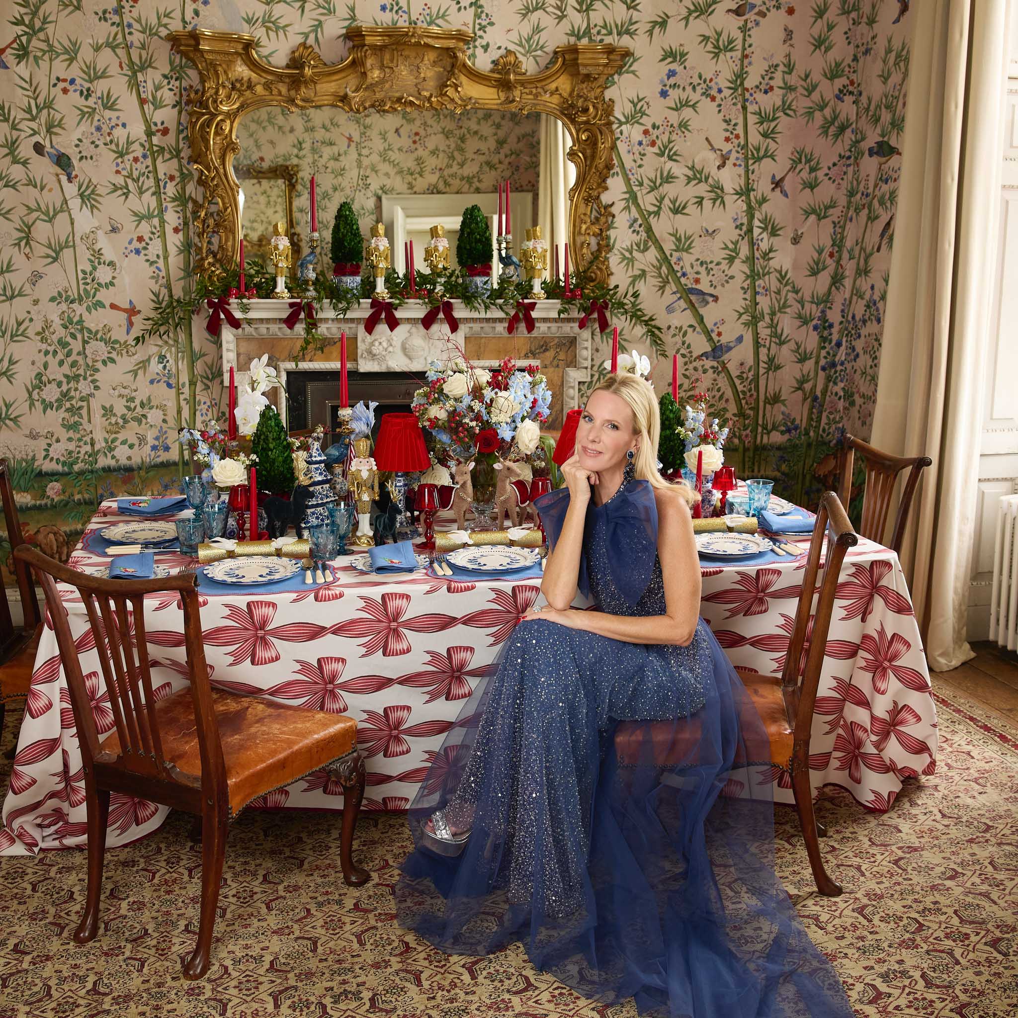 Mrs. Alice Handpainted Blue Tulip