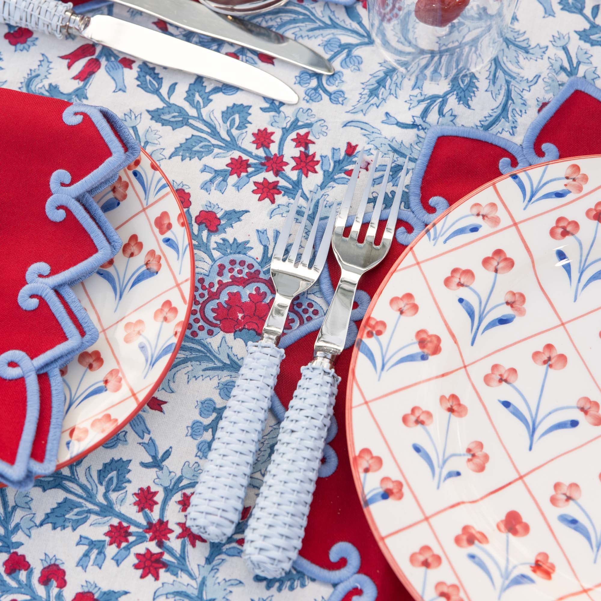 Blue Rattan Cutlery (5 Piece)