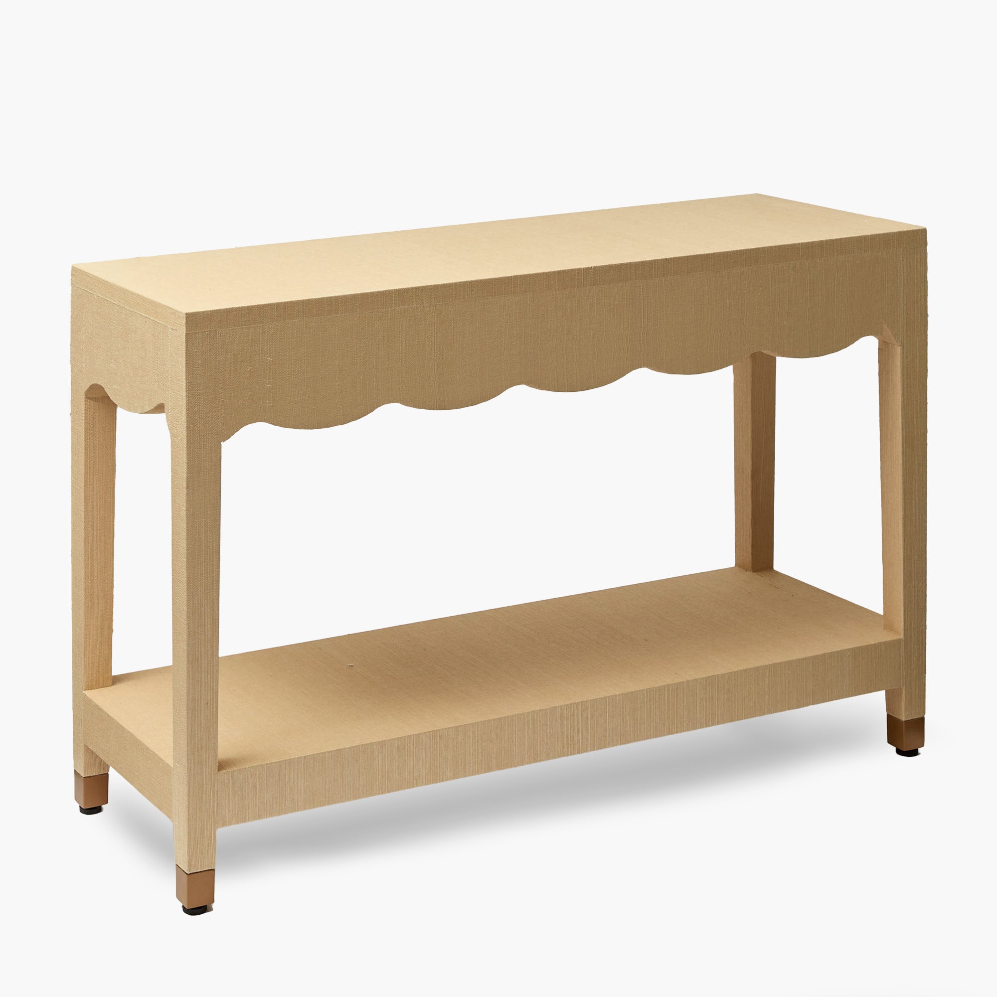Grasscloth Console Table