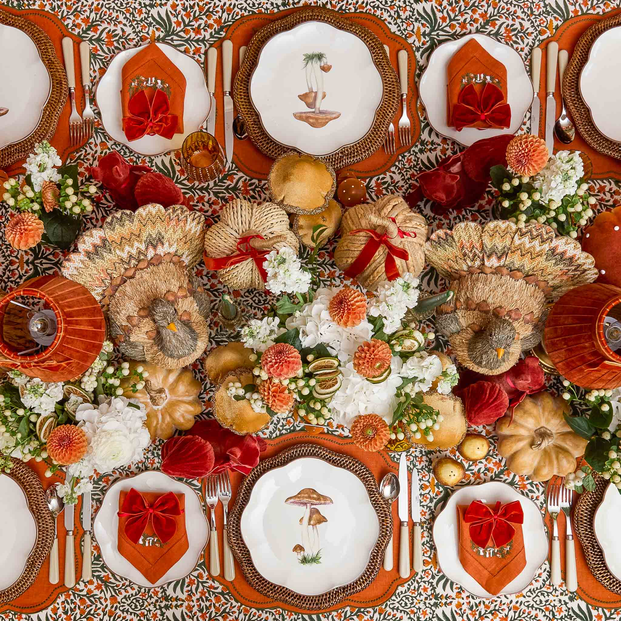 Ethel Burnt Orange Tablecloth