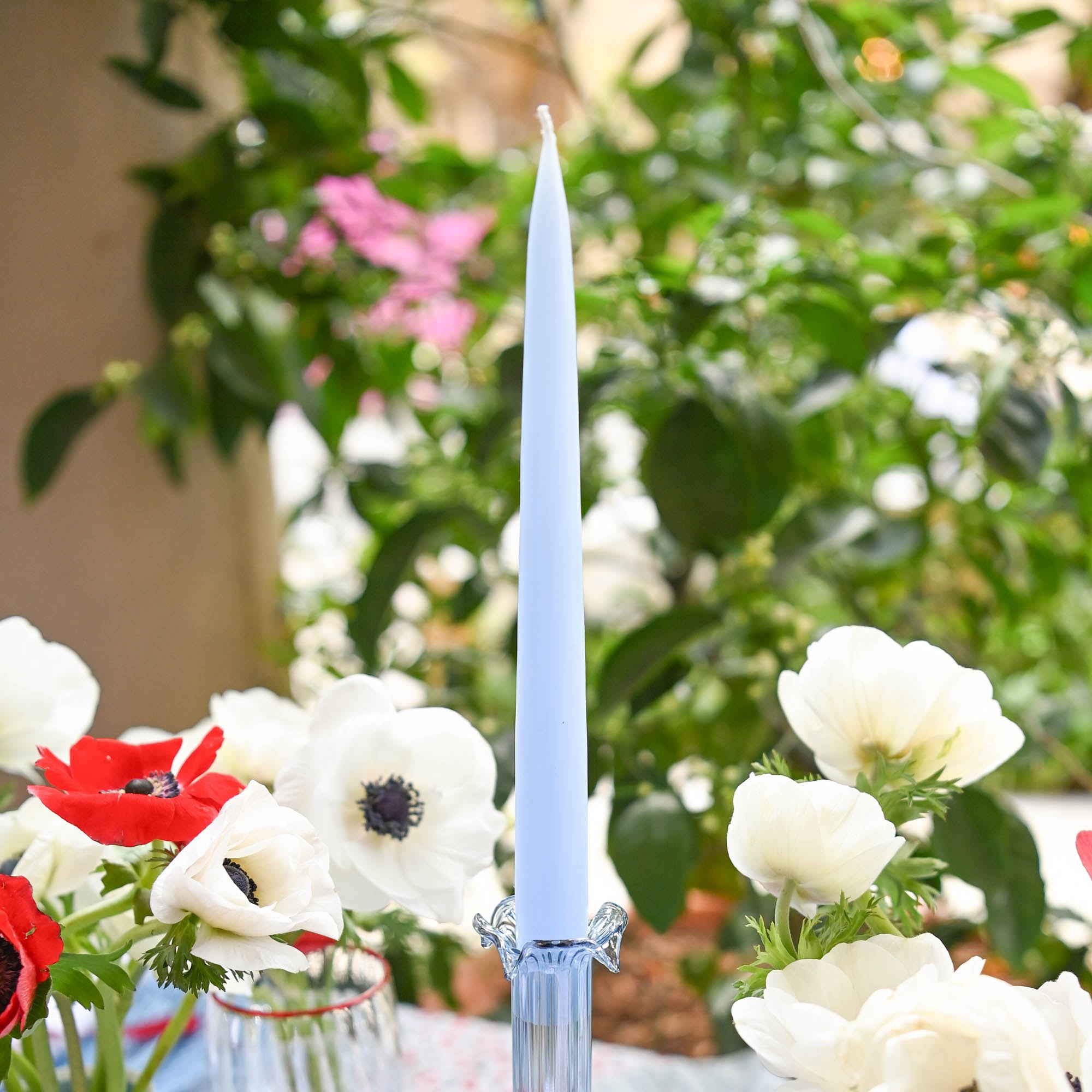 Handmade Ice Blue Candles (Set of 8)