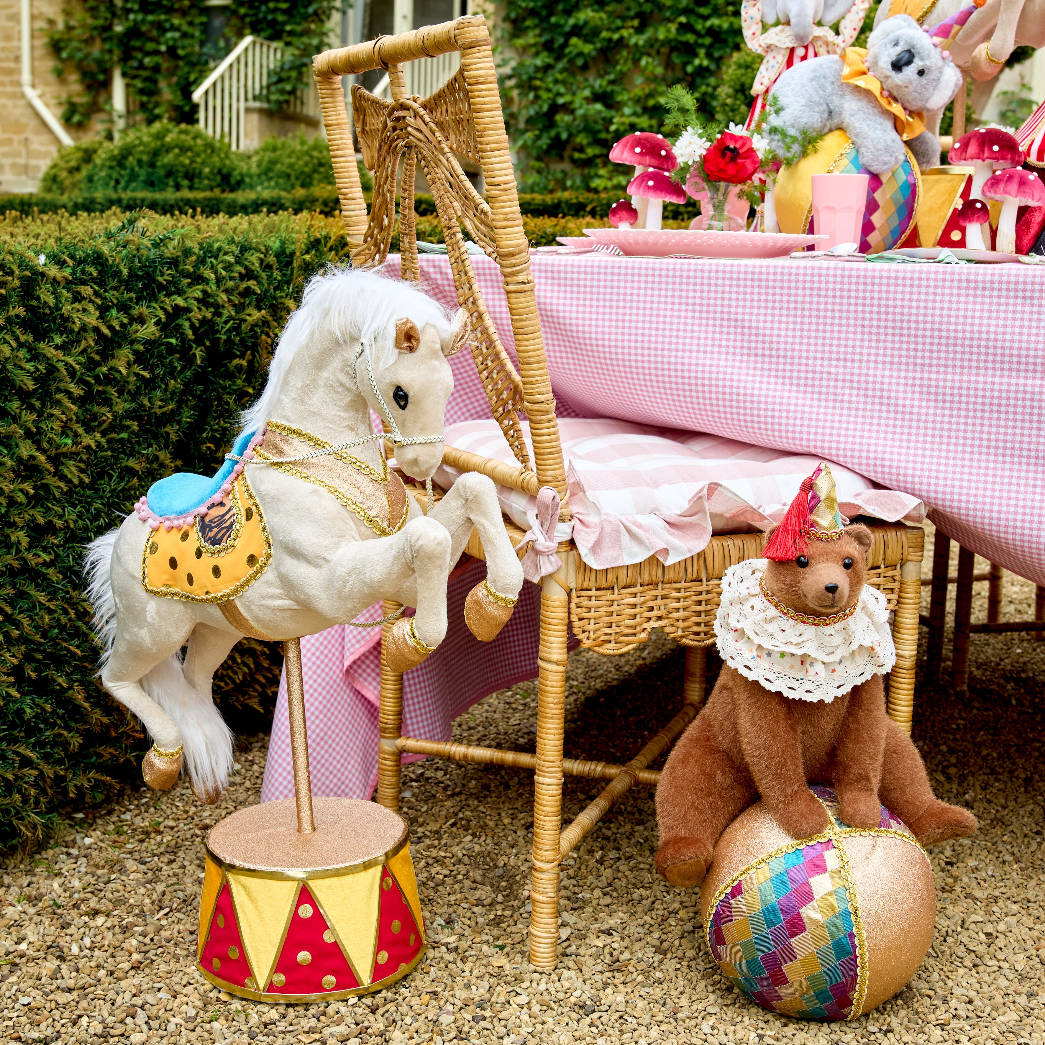 Bertie Bear On Ball - 59cm