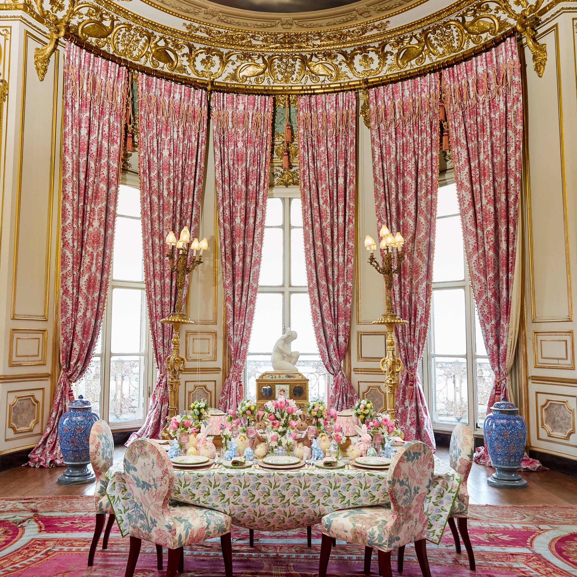 Lily Pink & Green Napkins (Set of 4)