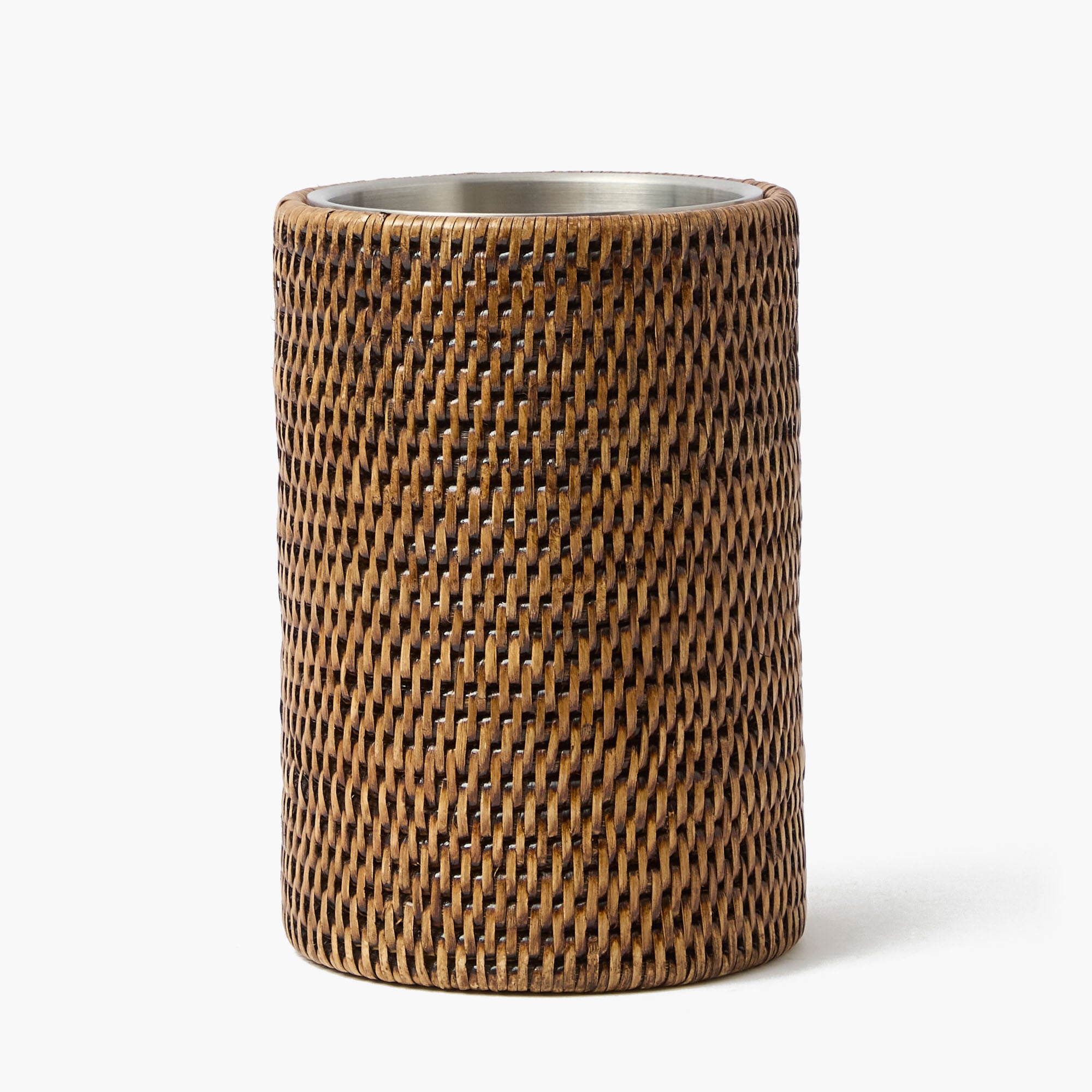 Dark Brown Rattan Wine Cooler