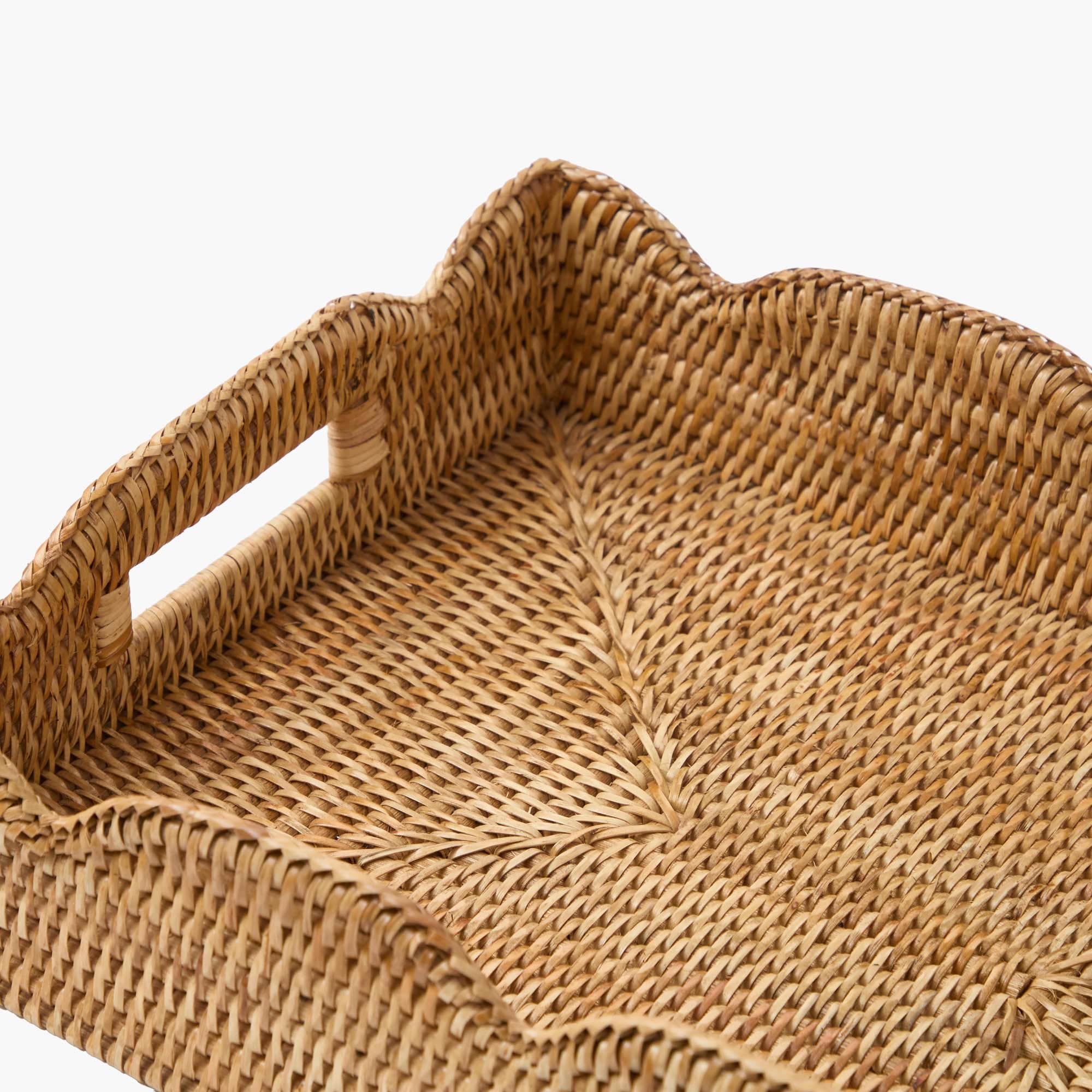Natural Medium Rattan Tray