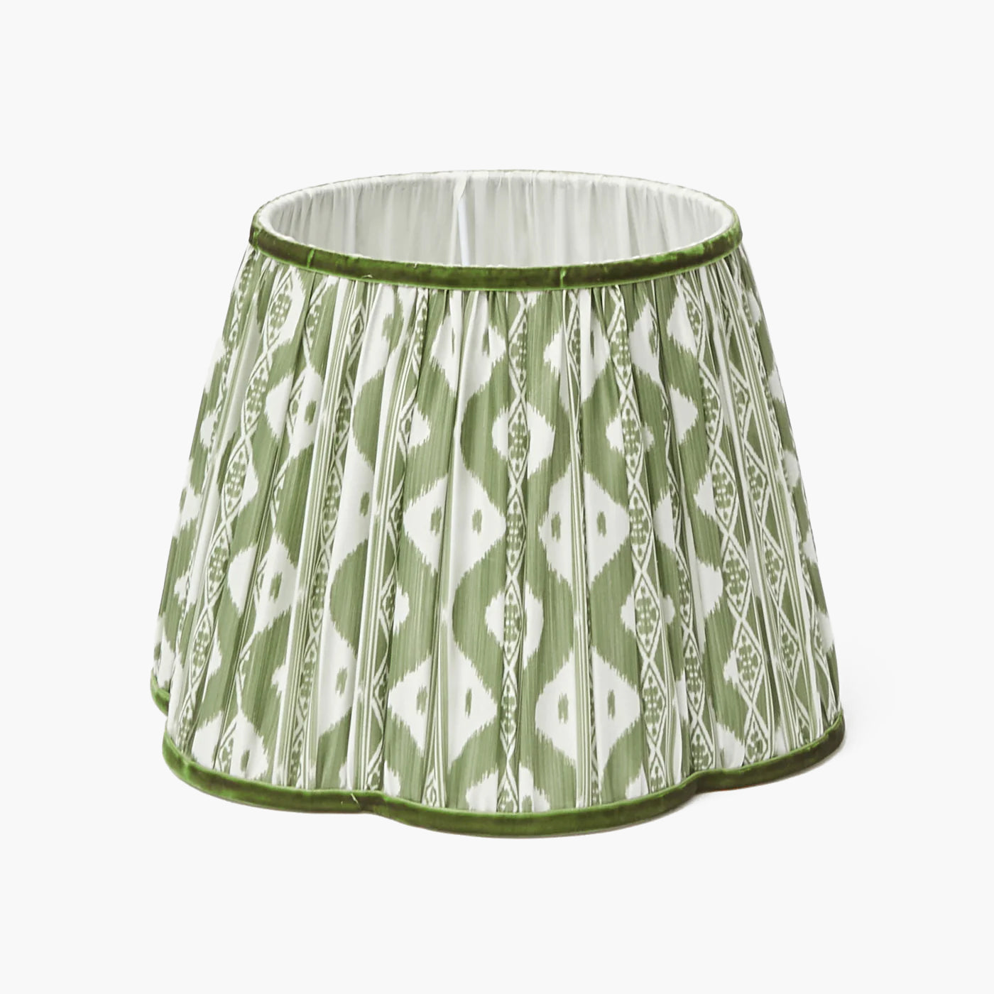 Olive Green Ikat Lampshade (30cm)
