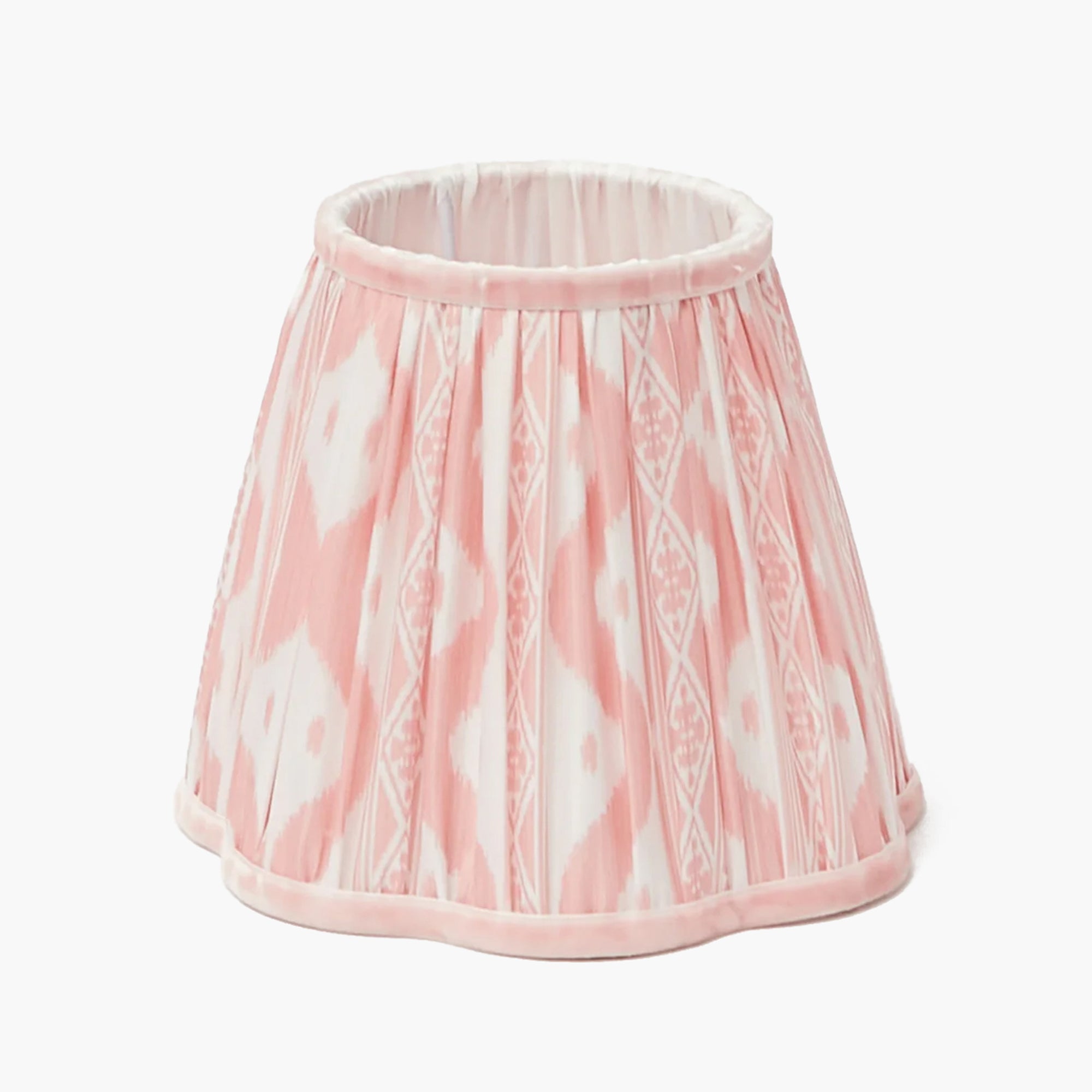 Pink Leonora Lacquer Rechargeable Lamp with Pink Ikat Shade (18cm)