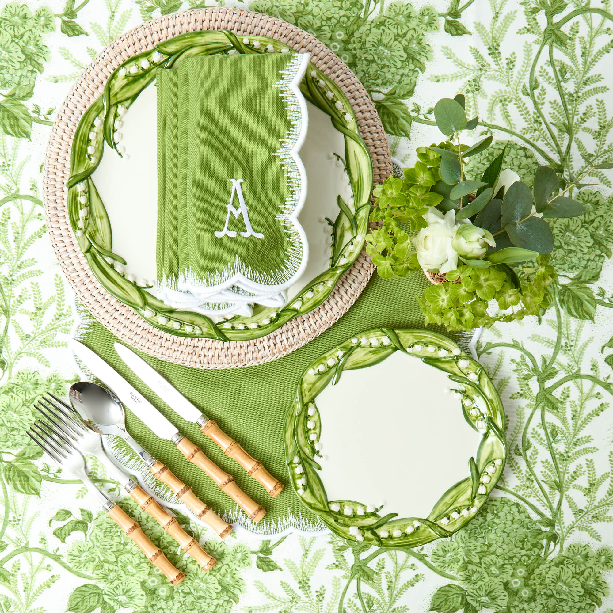 Apple Green Isabella Napkins (Set of 4)