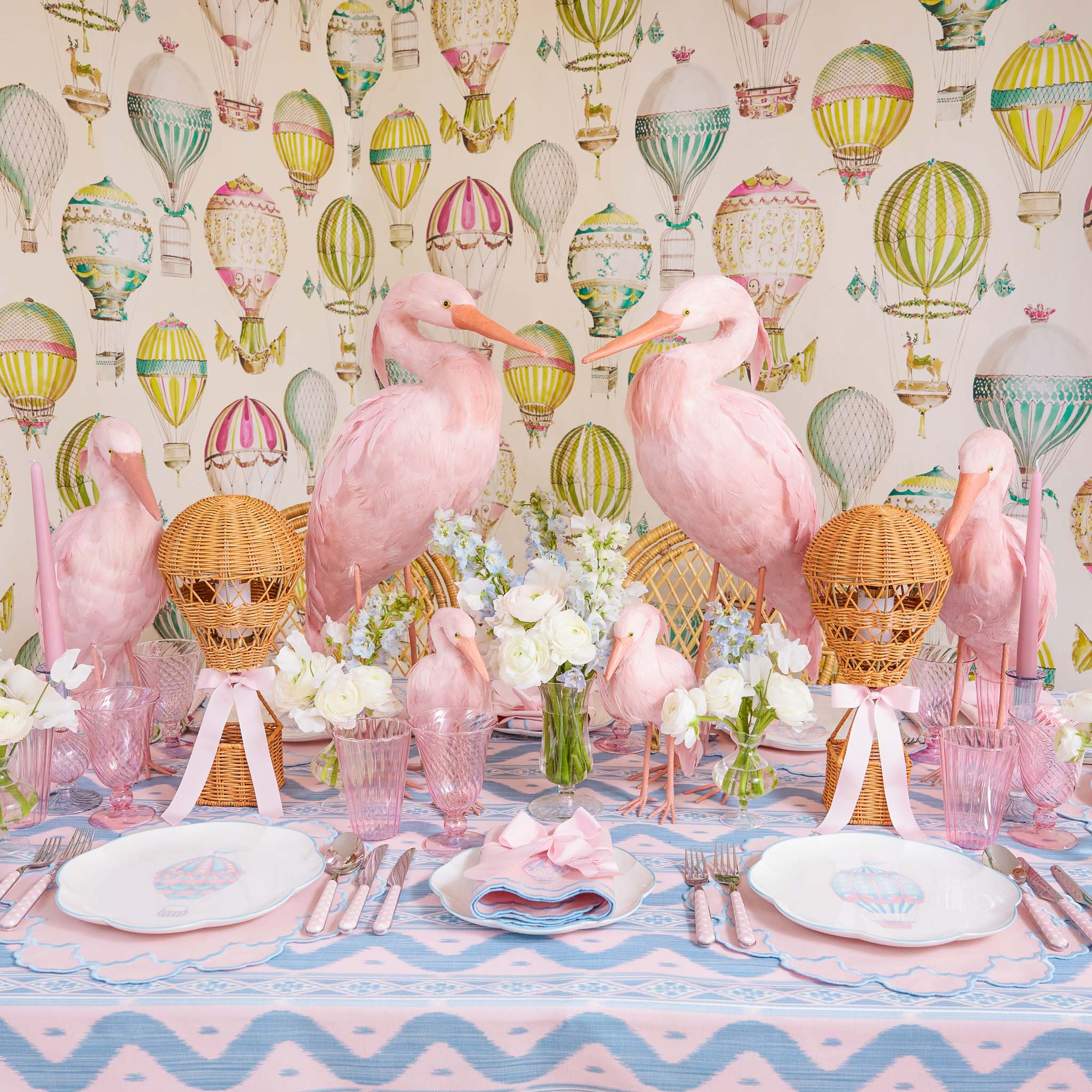 Pink Saskia Stork (Pair) - 60cm