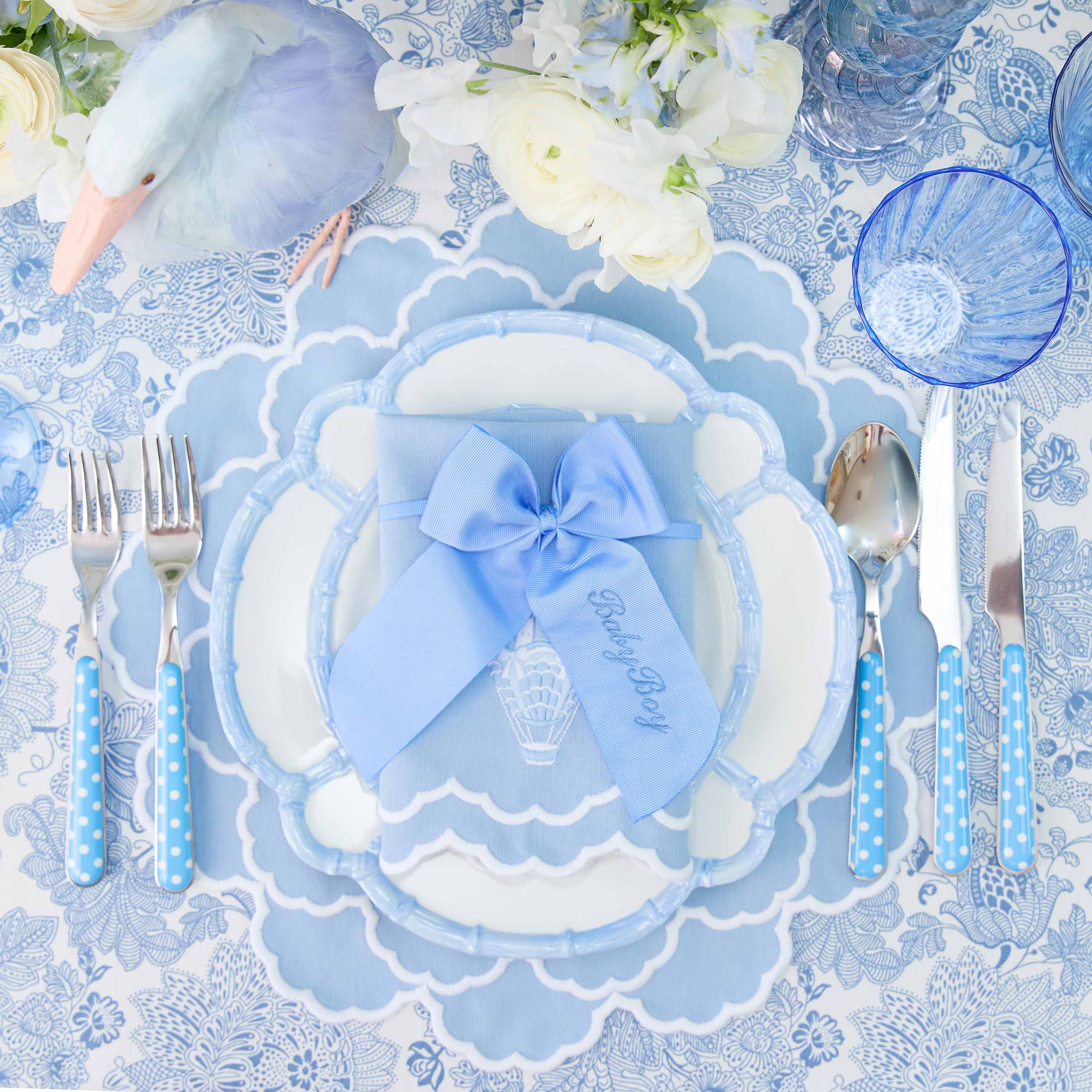 Blue Polka Dot Cutlery (5 piece)