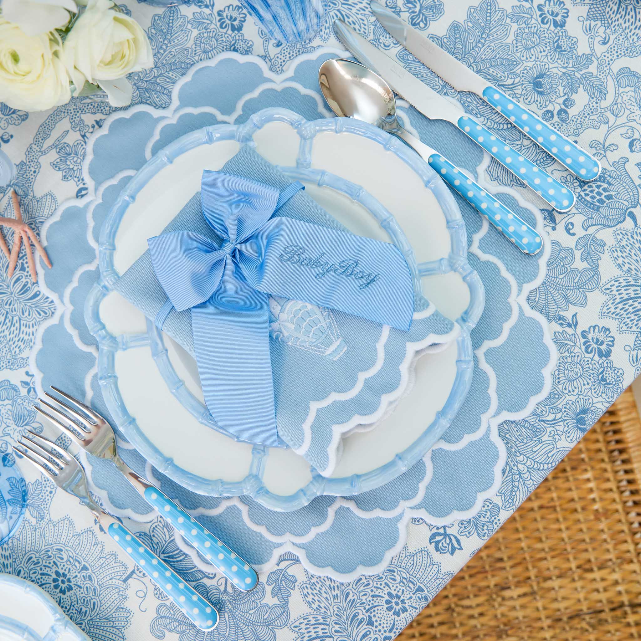 Blue Polka Dot Cutlery (5 piece)