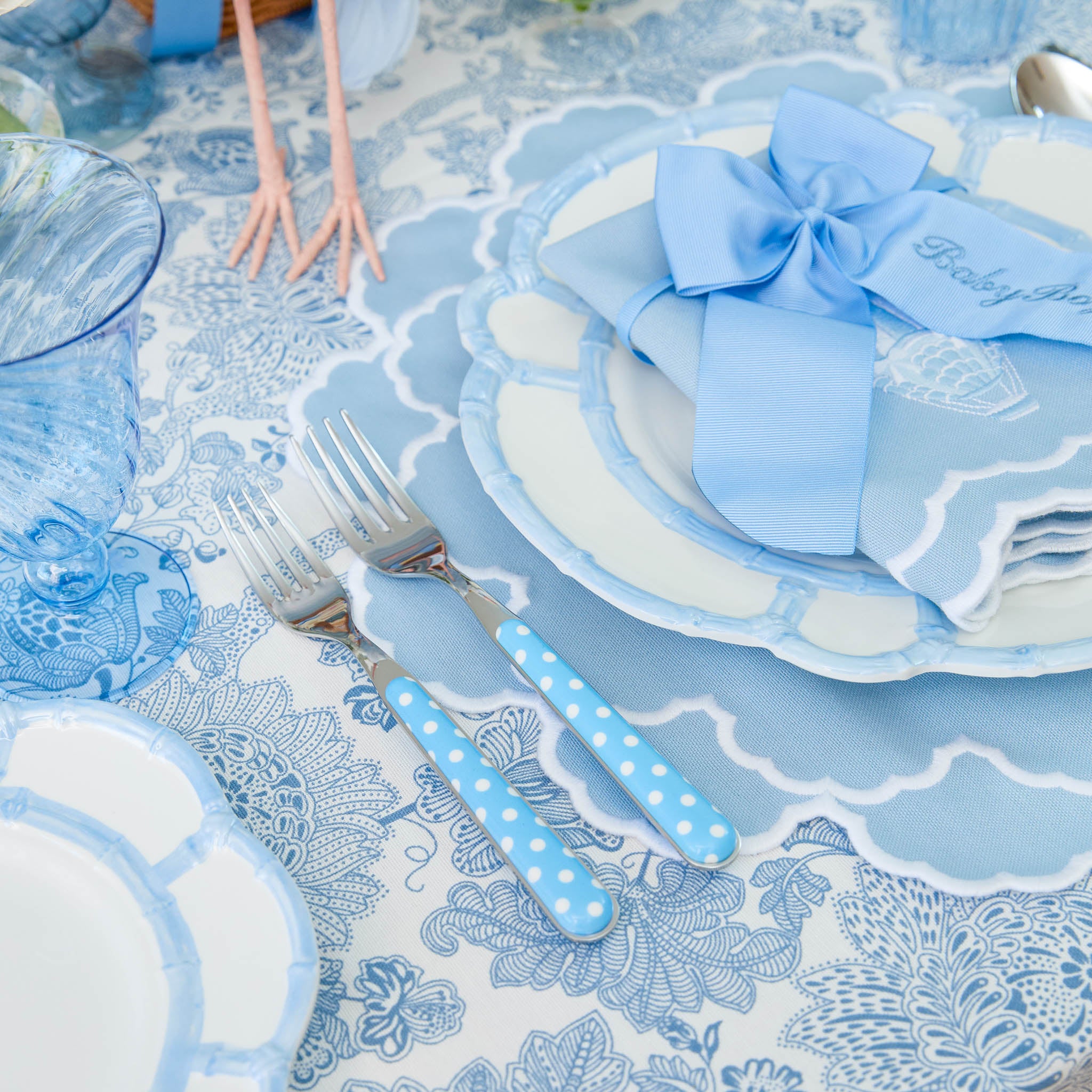 Blue Polka Dot Cutlery (5 piece)