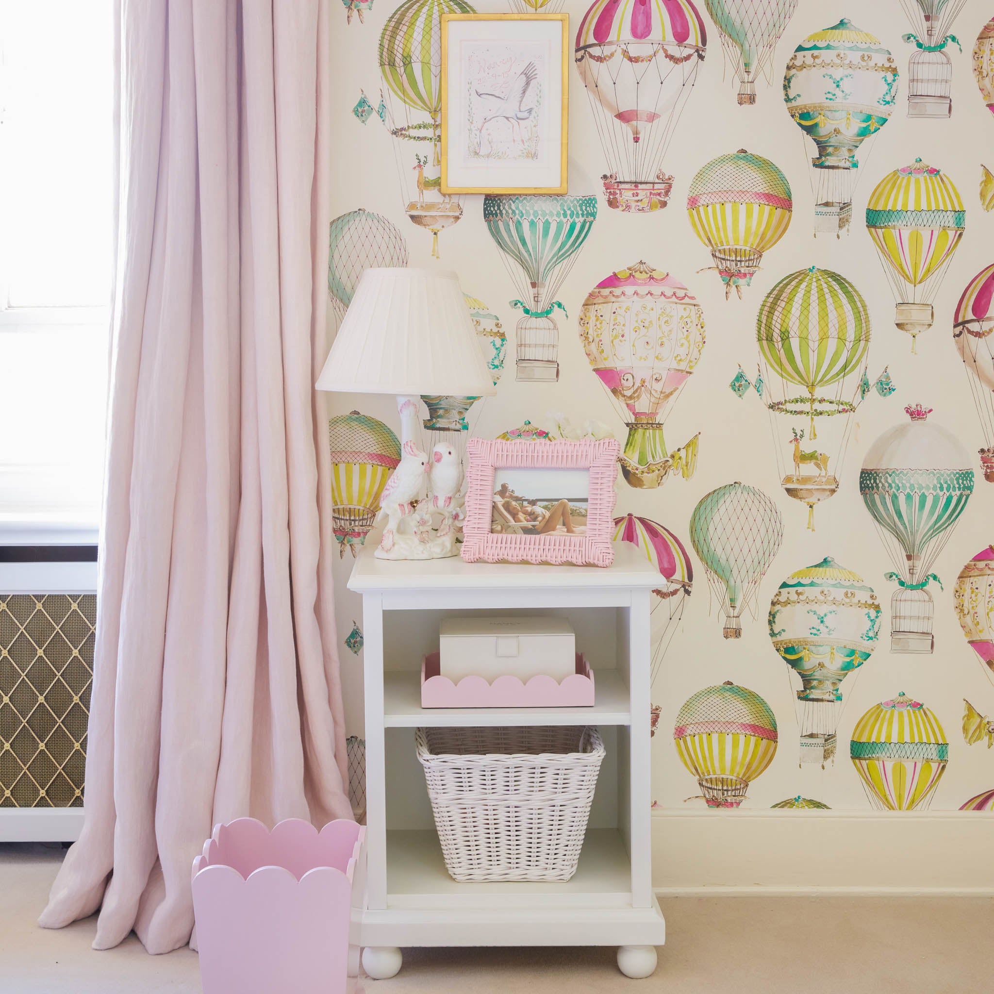 Pink Wicker Photo Frames (Set of 2)